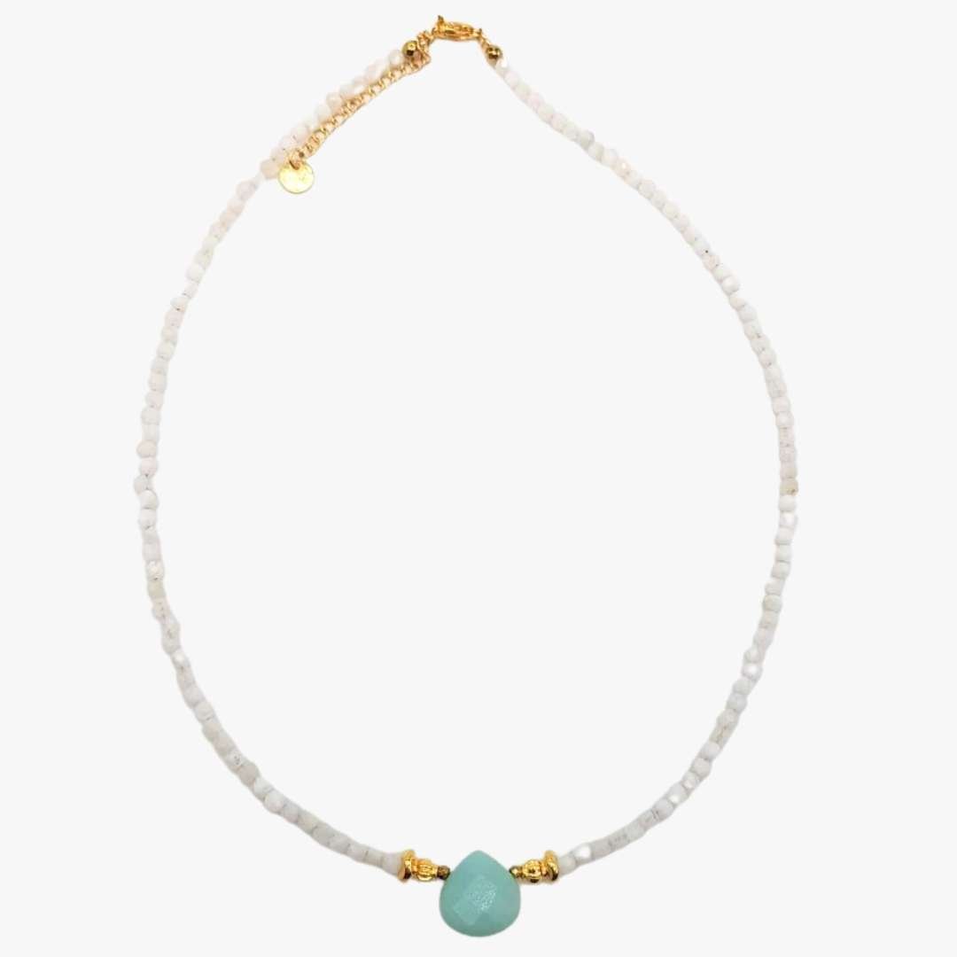 Amazonite necklace GINANDGER Blue