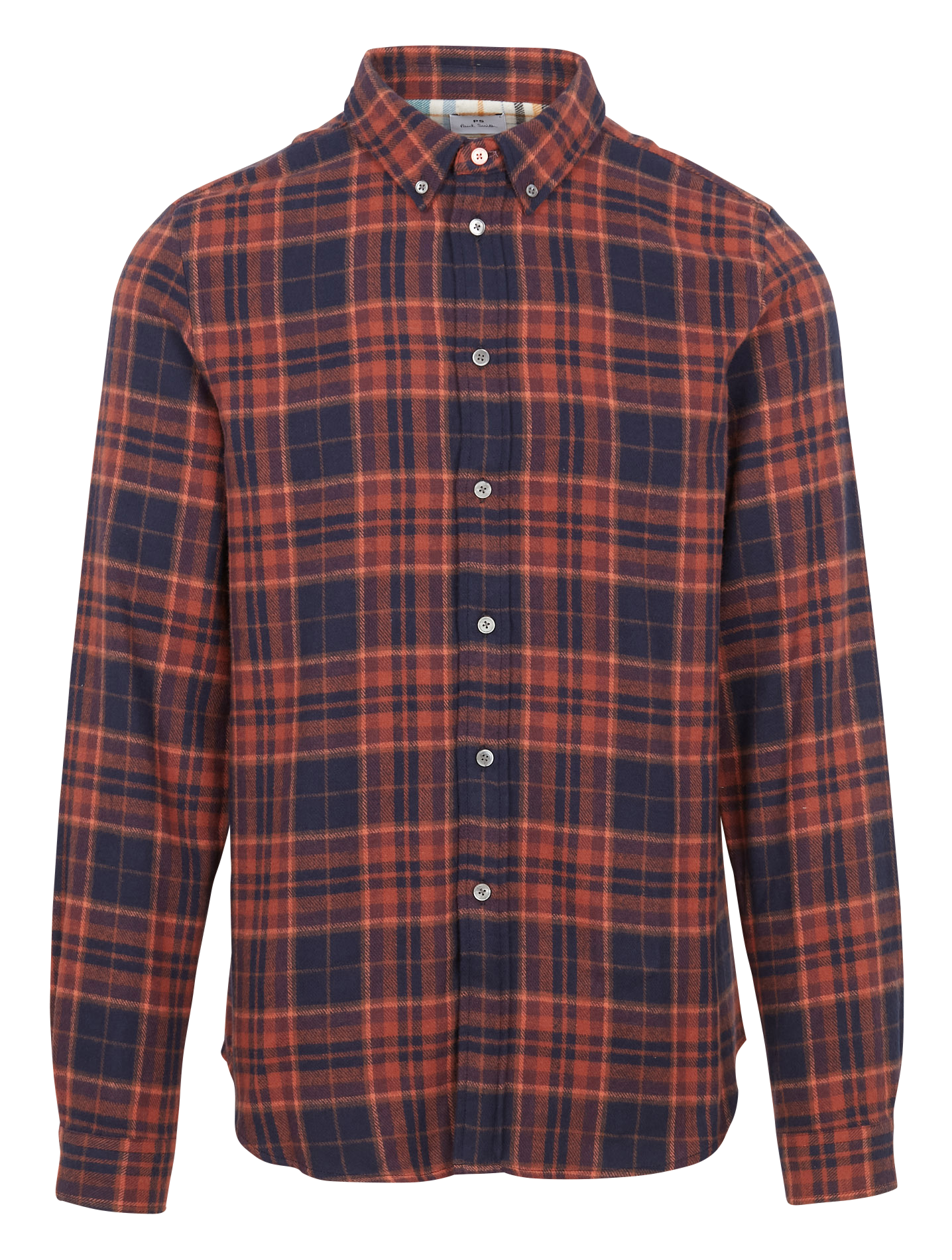 Checked cotton shirt with classic collar PAUL SMITH Blue
