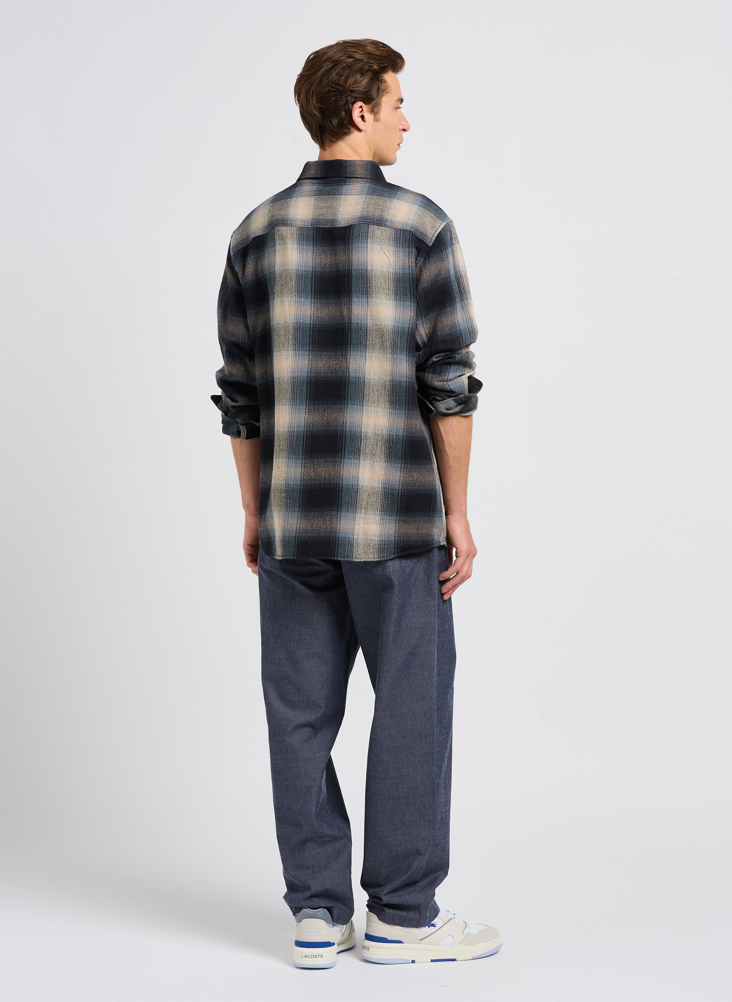 Chemise à carreaux en coton bio Multicolore