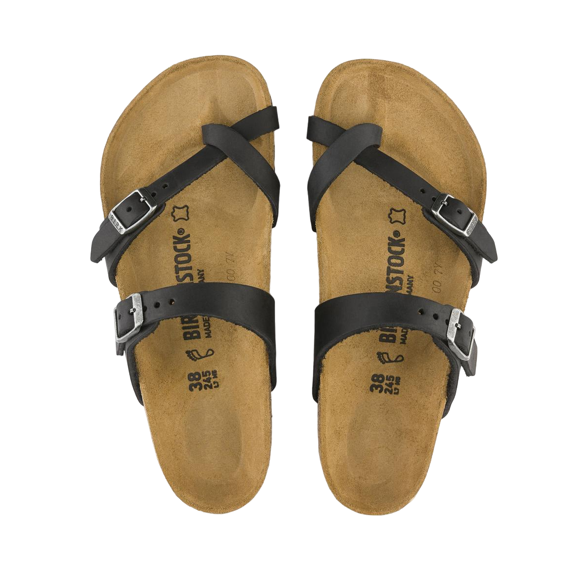 Faux leather sandals BIRKENSTOCK Black