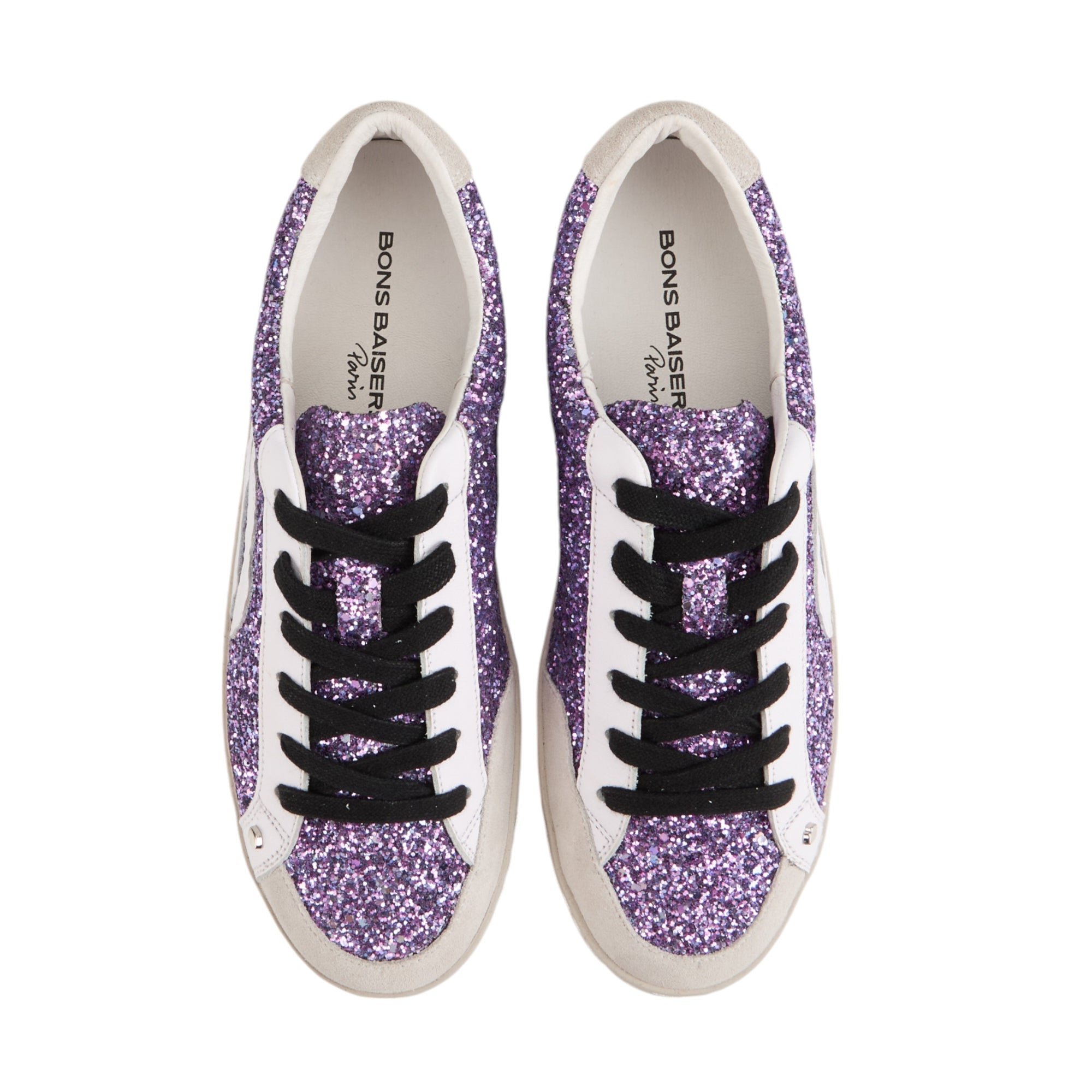 Jimmy leather sneakers BONS BAISERS PARIS Purple
