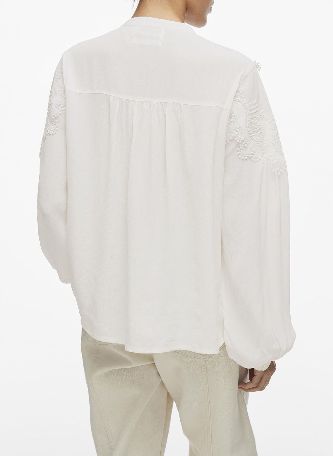 Embroidered oversized shirt ROUGE EDIT Beige