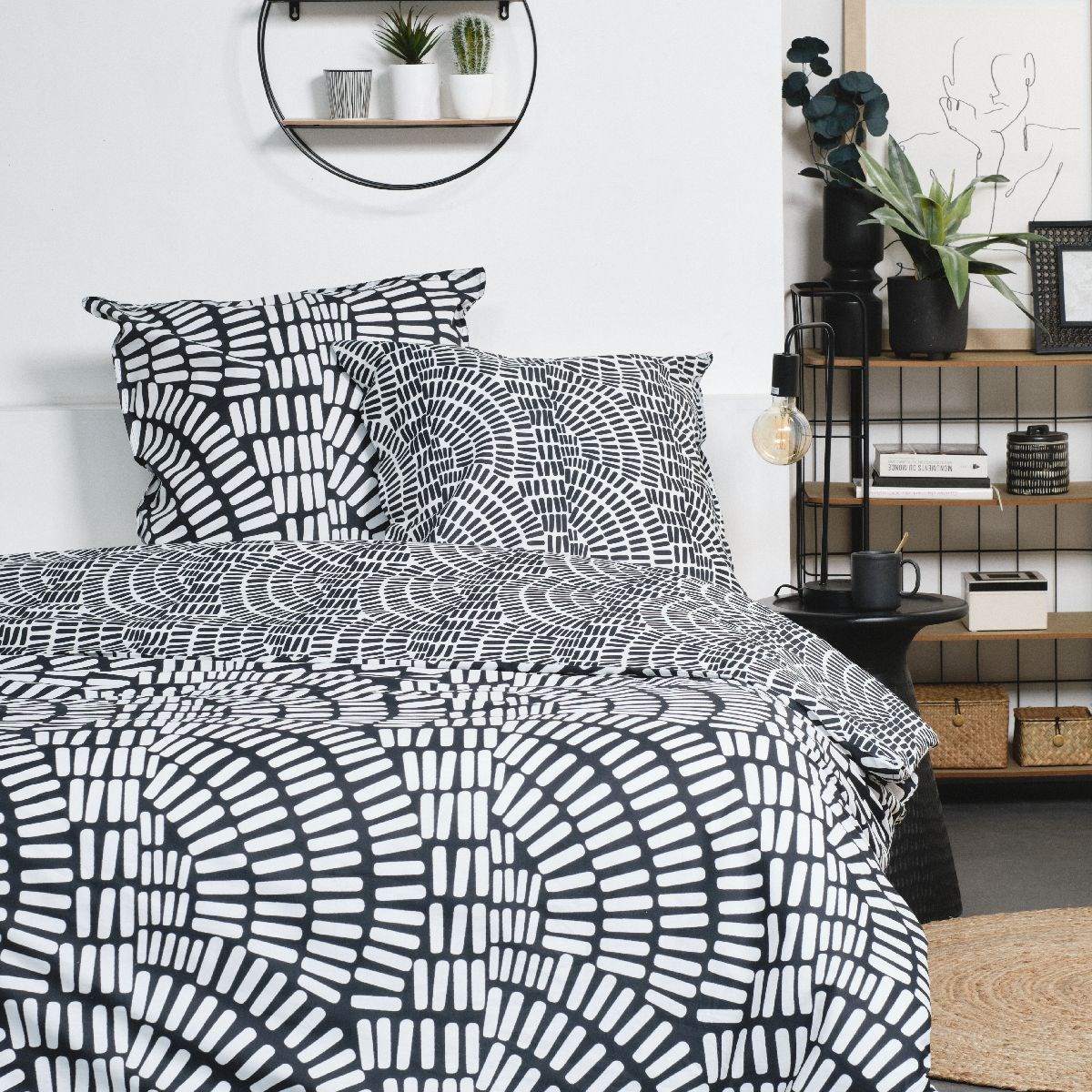 Cotton bedding set TODAY LINGE DE MAISON Black