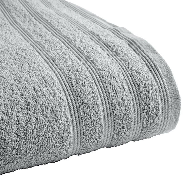 100% combed cotton bath towel COTON PUR Grey