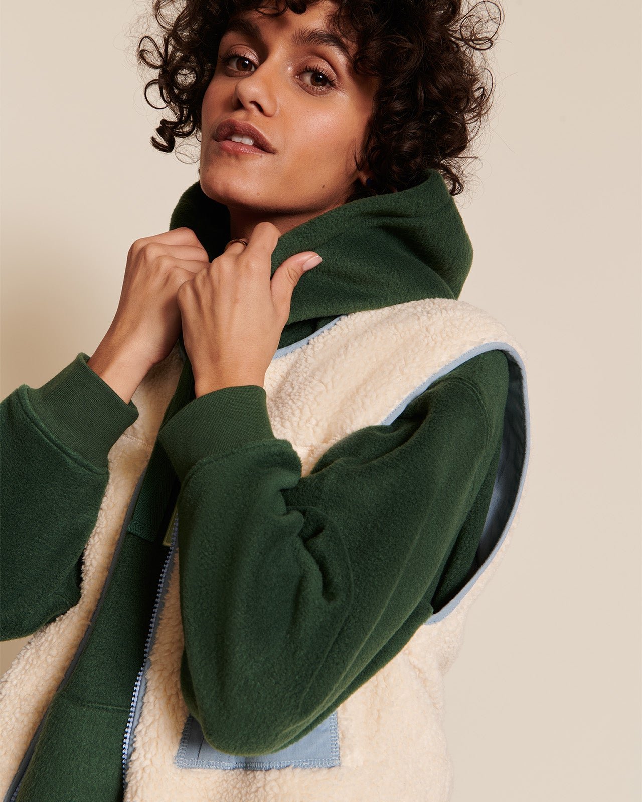 The Mother Nature recycled fleece hoodie EMOI EMOI Green