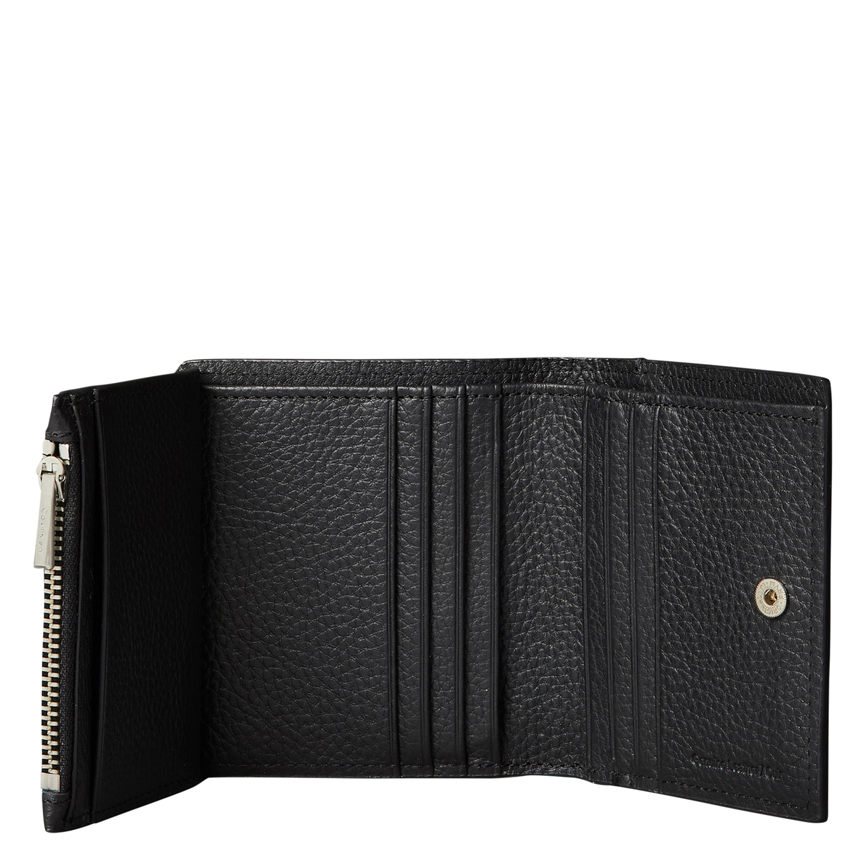 Portefeuille en cuir grainé CALVIN KLEIN Noir