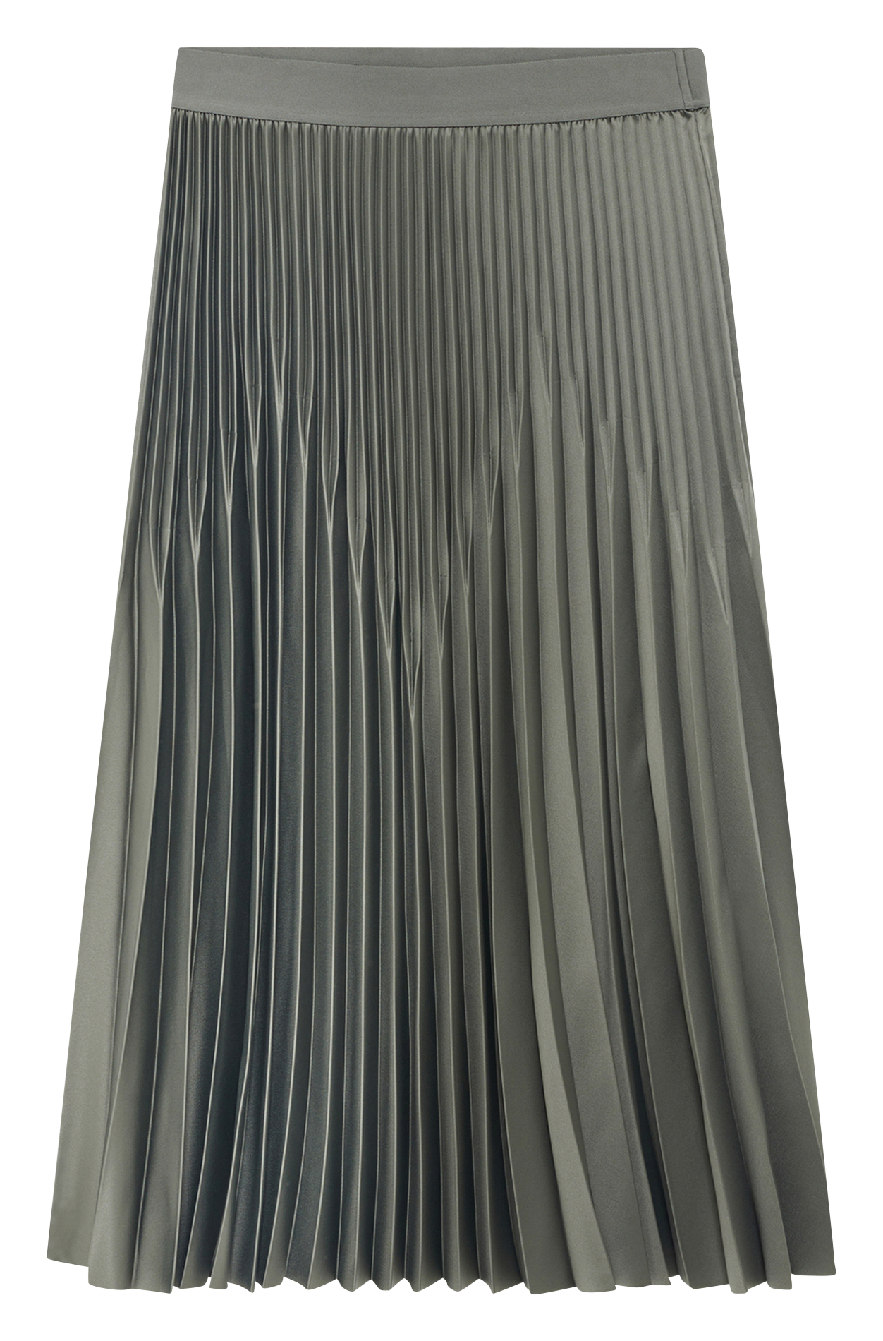 Mid-length pleated skirt PABLO Khaki