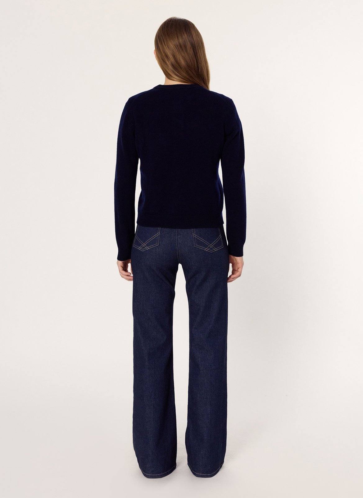 Gilet col rond en laine GERARD DAREL Bleu