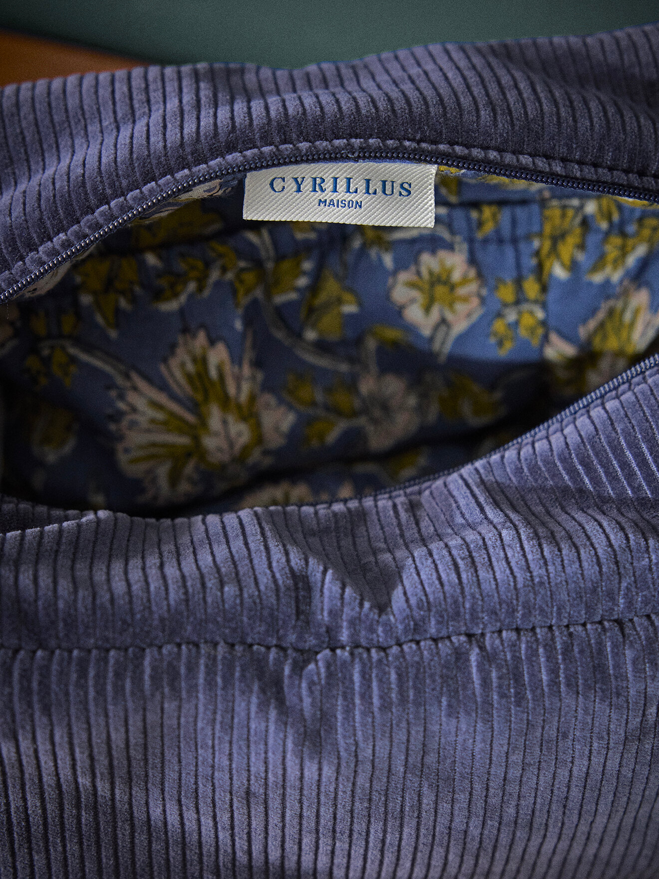 Corduroy toiletry bag CYRILLUS Blue