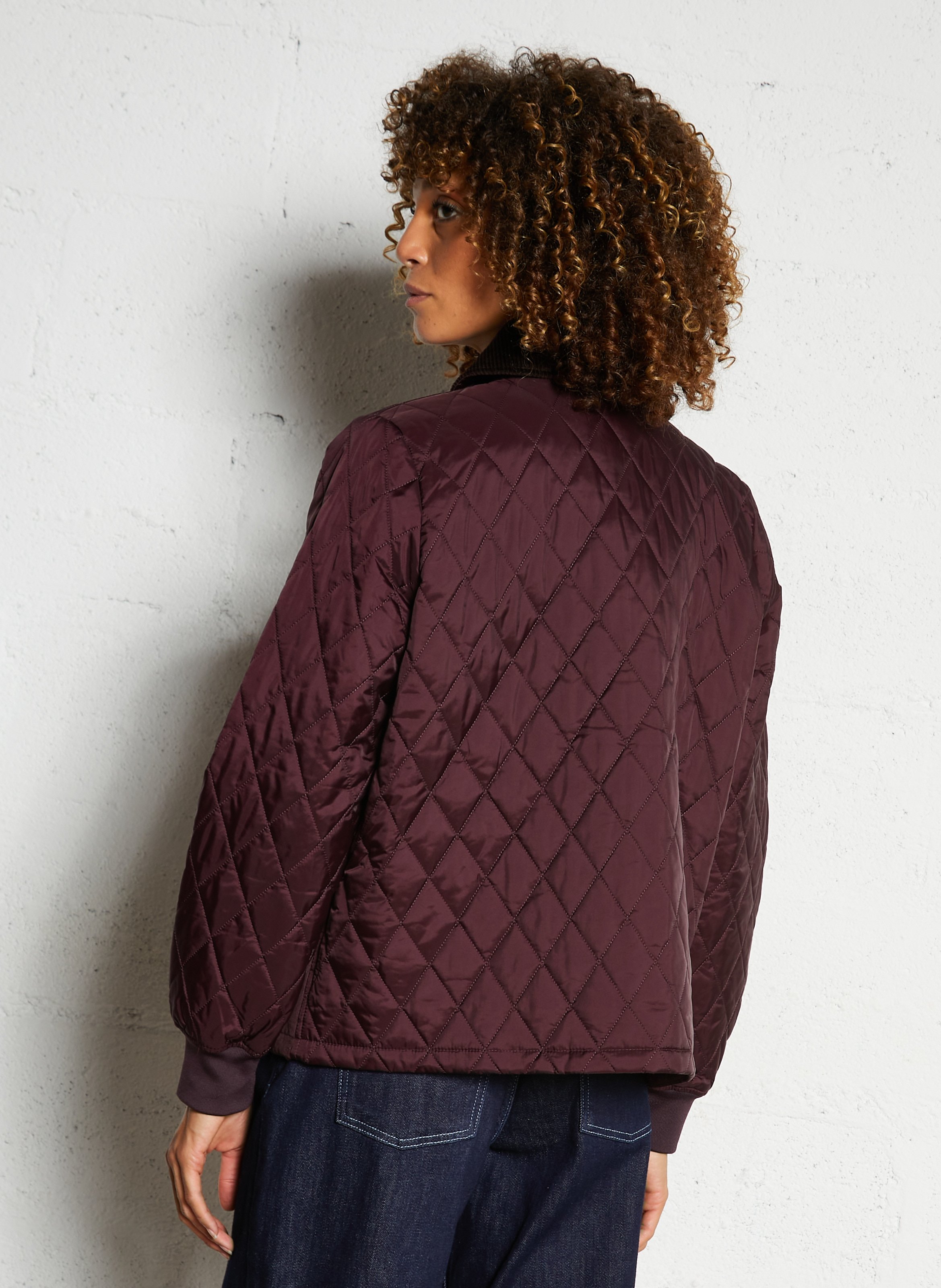 Manteau col en velours côtelé BARBOUR Violet