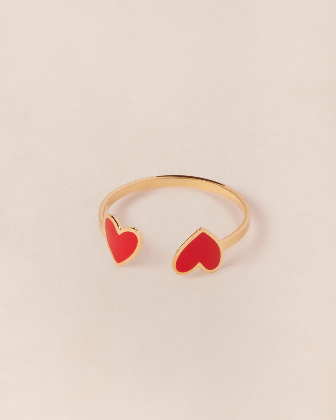 The ring with two colored hearts EMOI EMOI Red