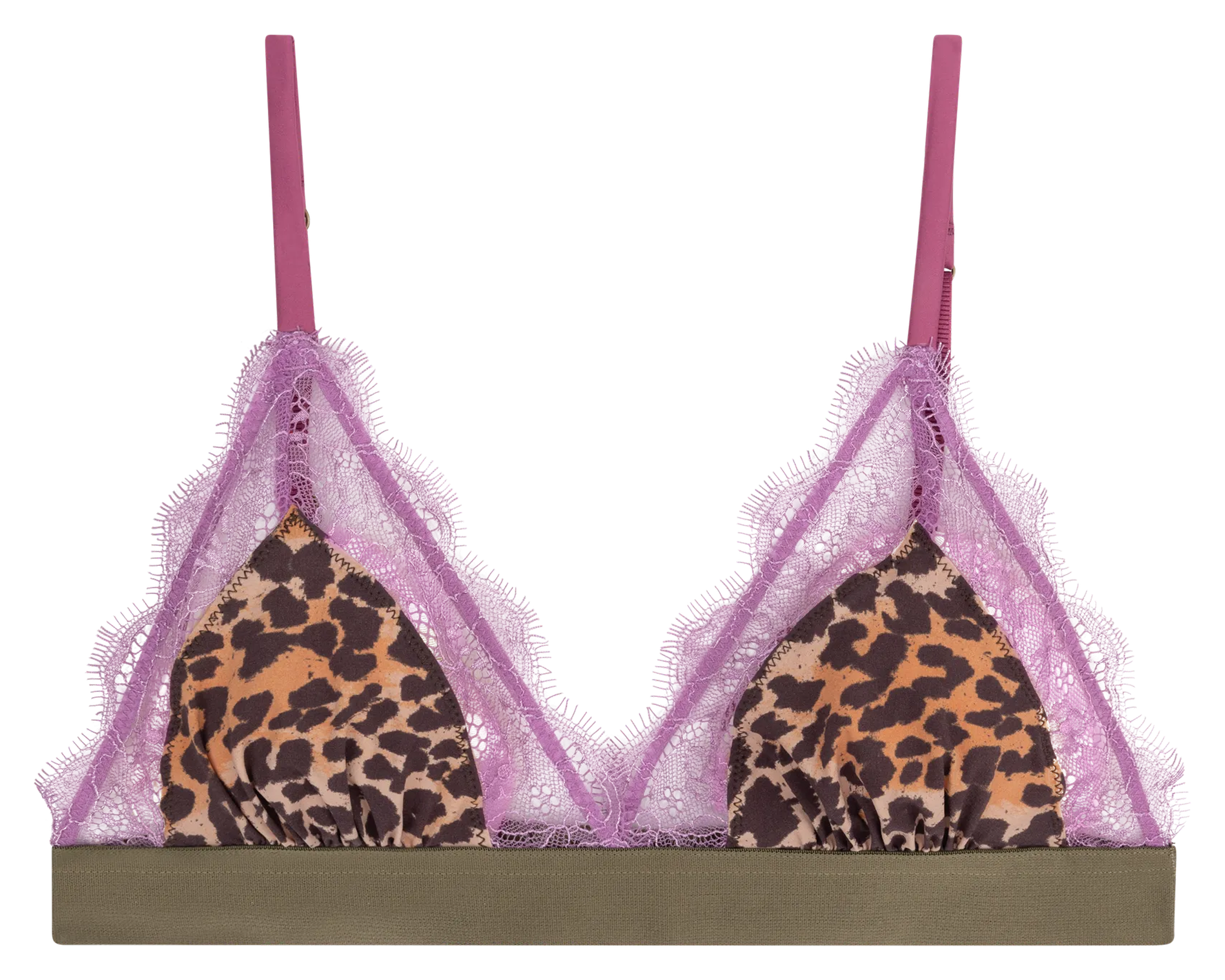 Bralette mit Print LOVE STORIES Braun