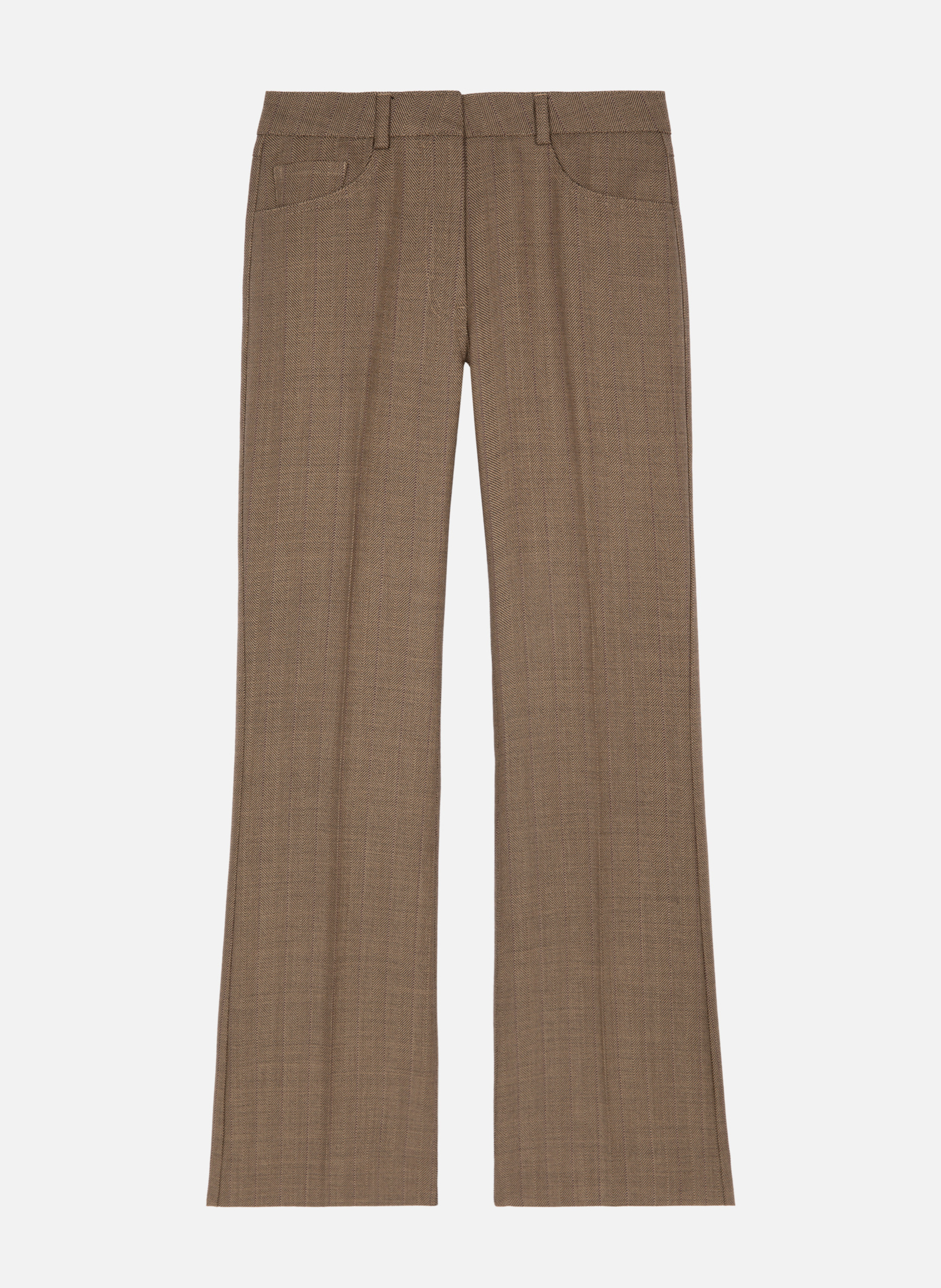 Pantalon tailleur bootcut THE KOOPLES Marron