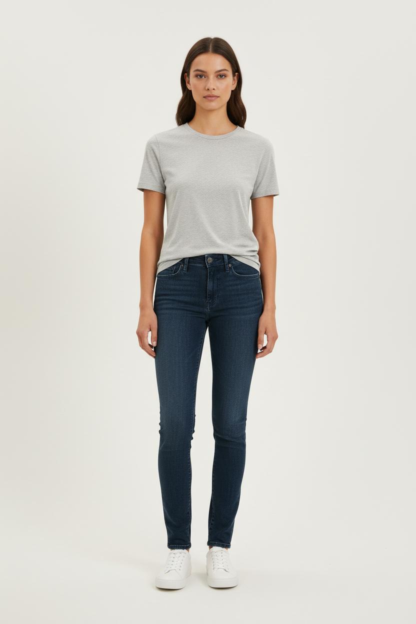 Cropped slim jeans with studs LEVI'S - Seconde main Blue