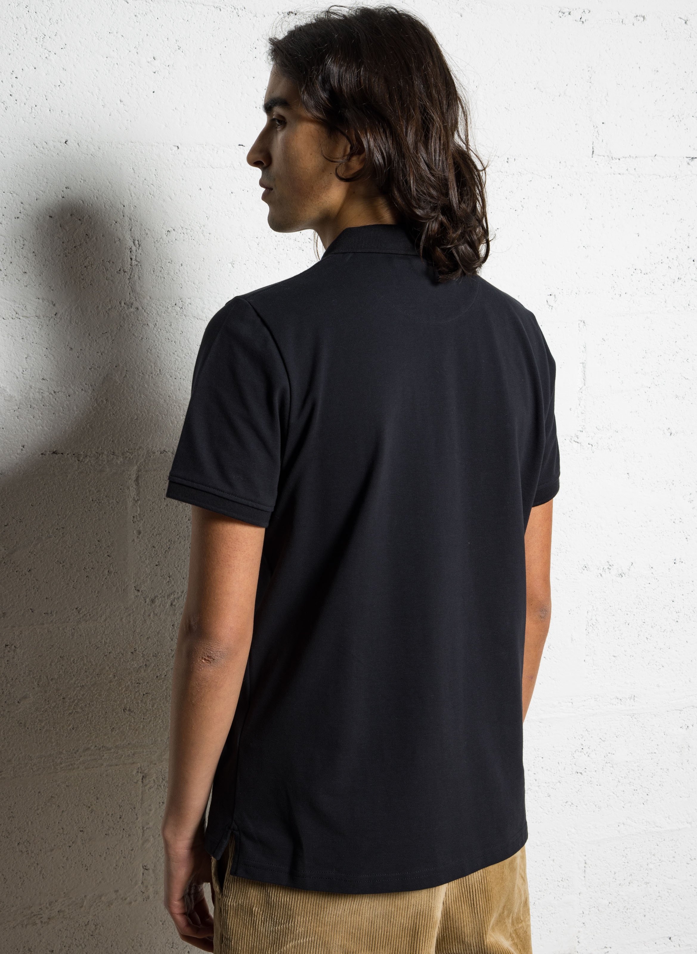 Straight-fit cotton polo CHEVIGNON Black