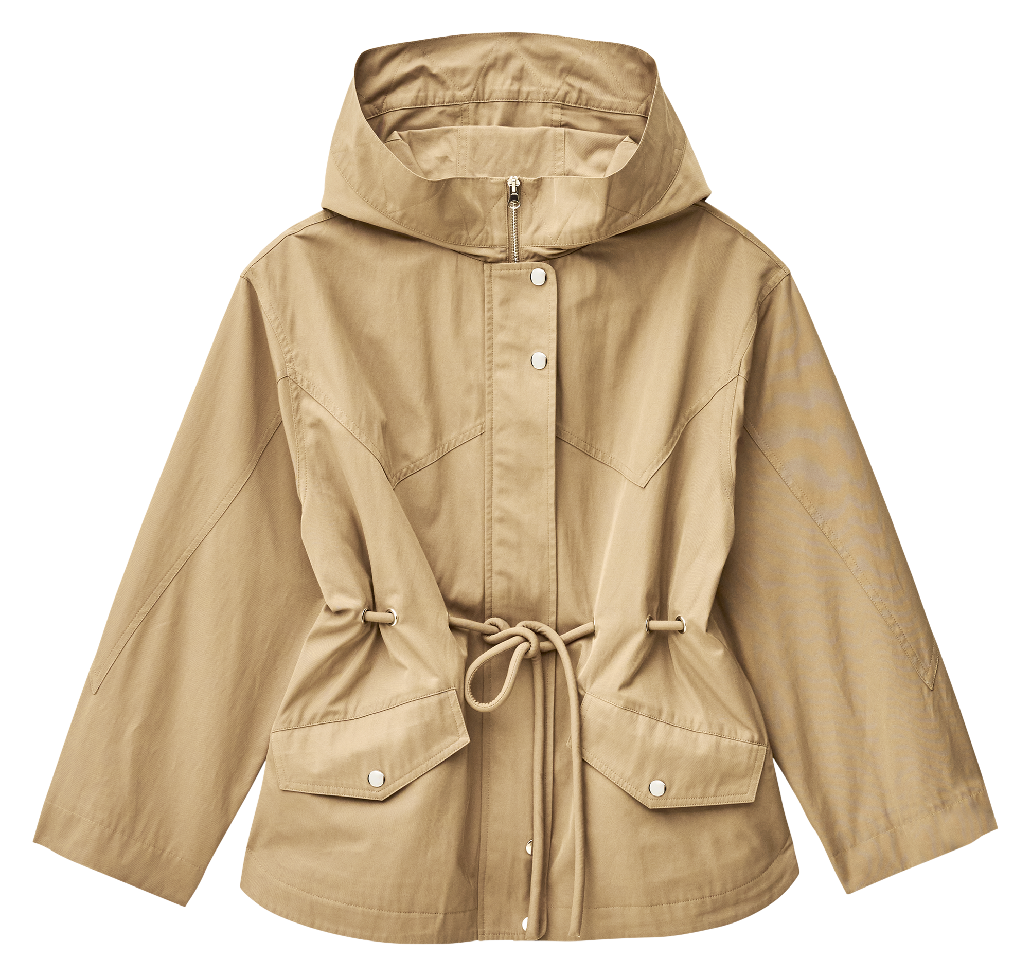 Fitted hooded parka BA&SH Brown