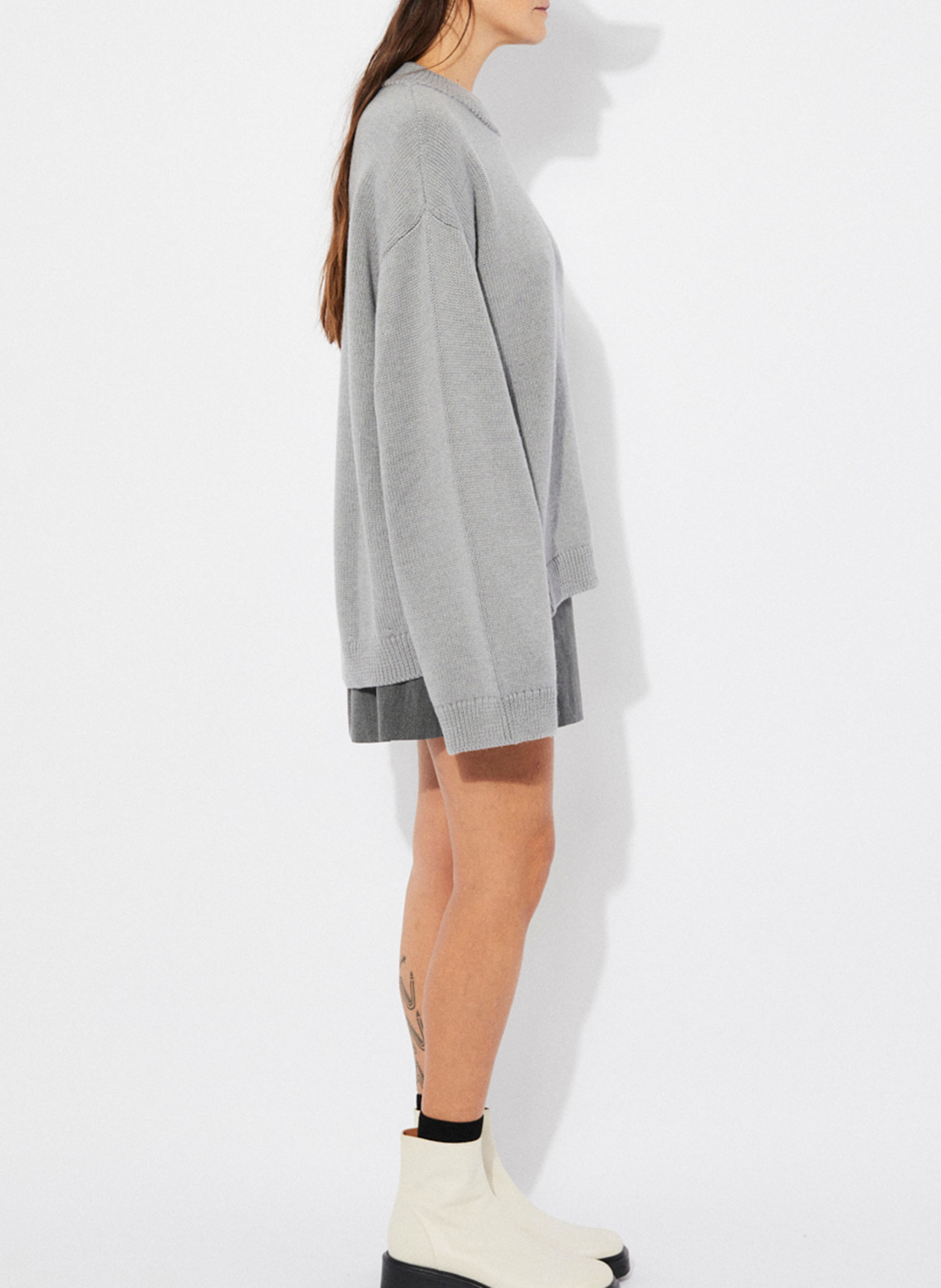Pull oversize en laine RITA ROW Gris