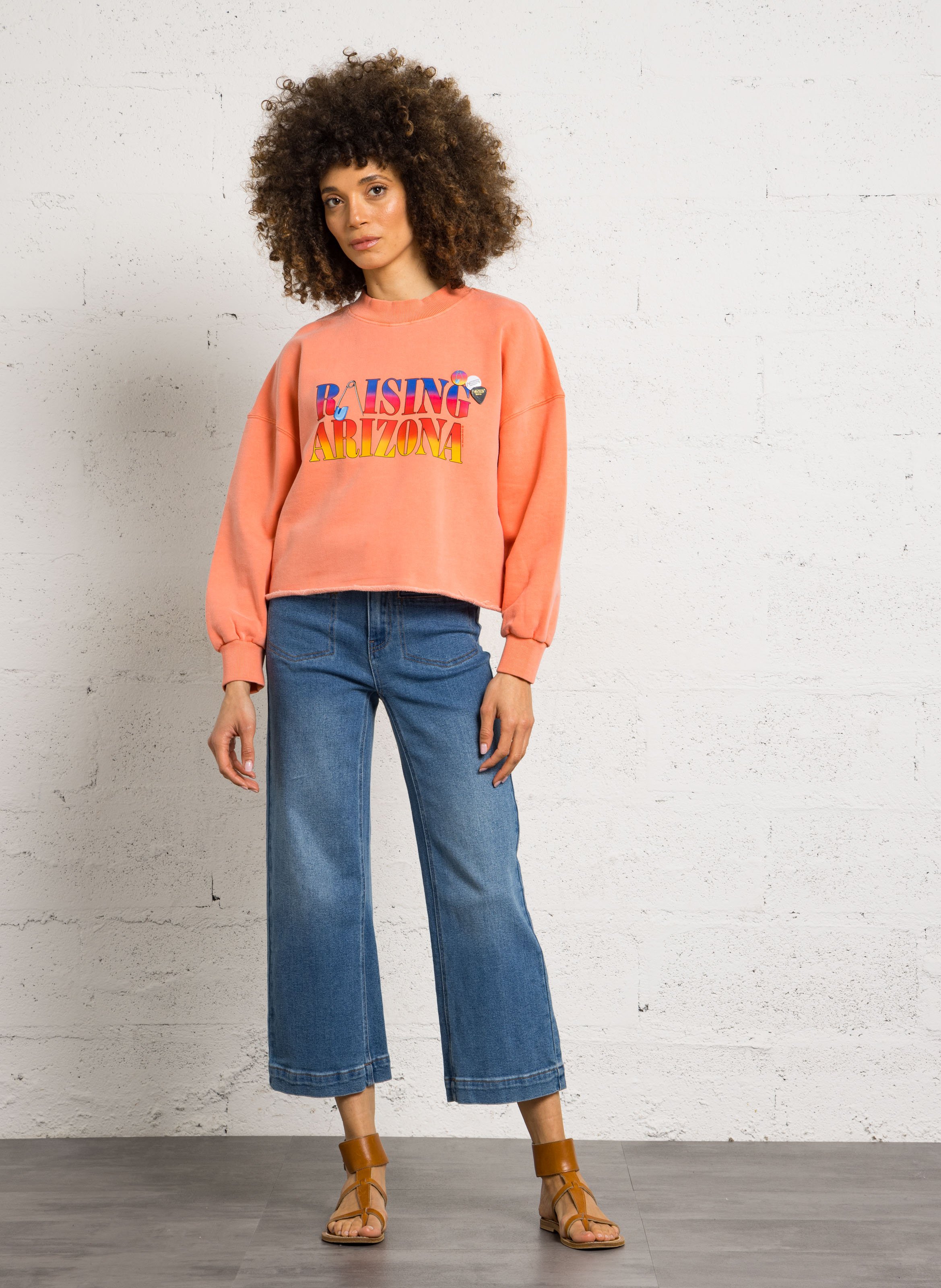 Oversize-Sweatshirt aus Baumwolle NEWTONE Rosa