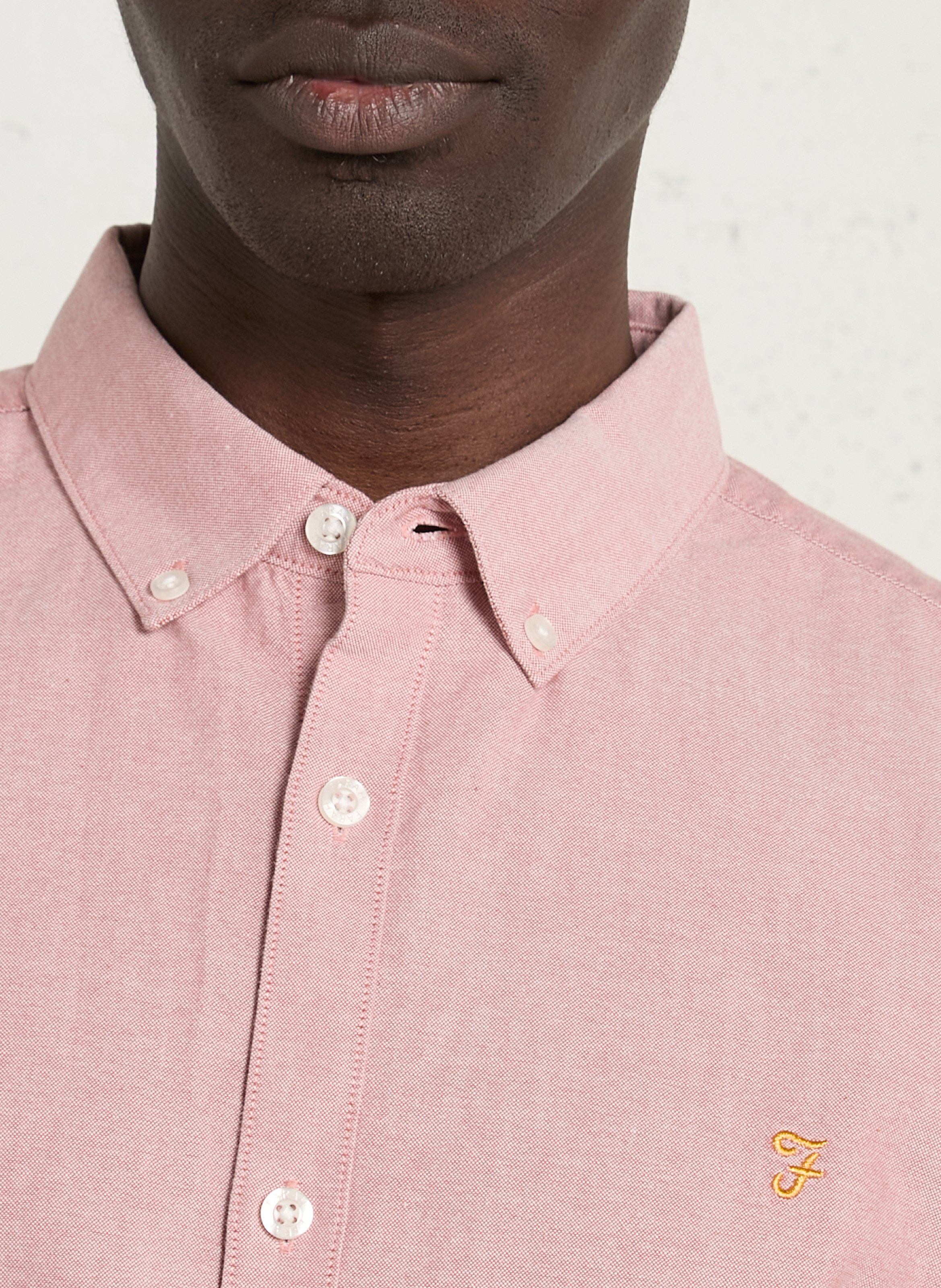 Aansluitende blouse met korte mouwen FARAH Roze