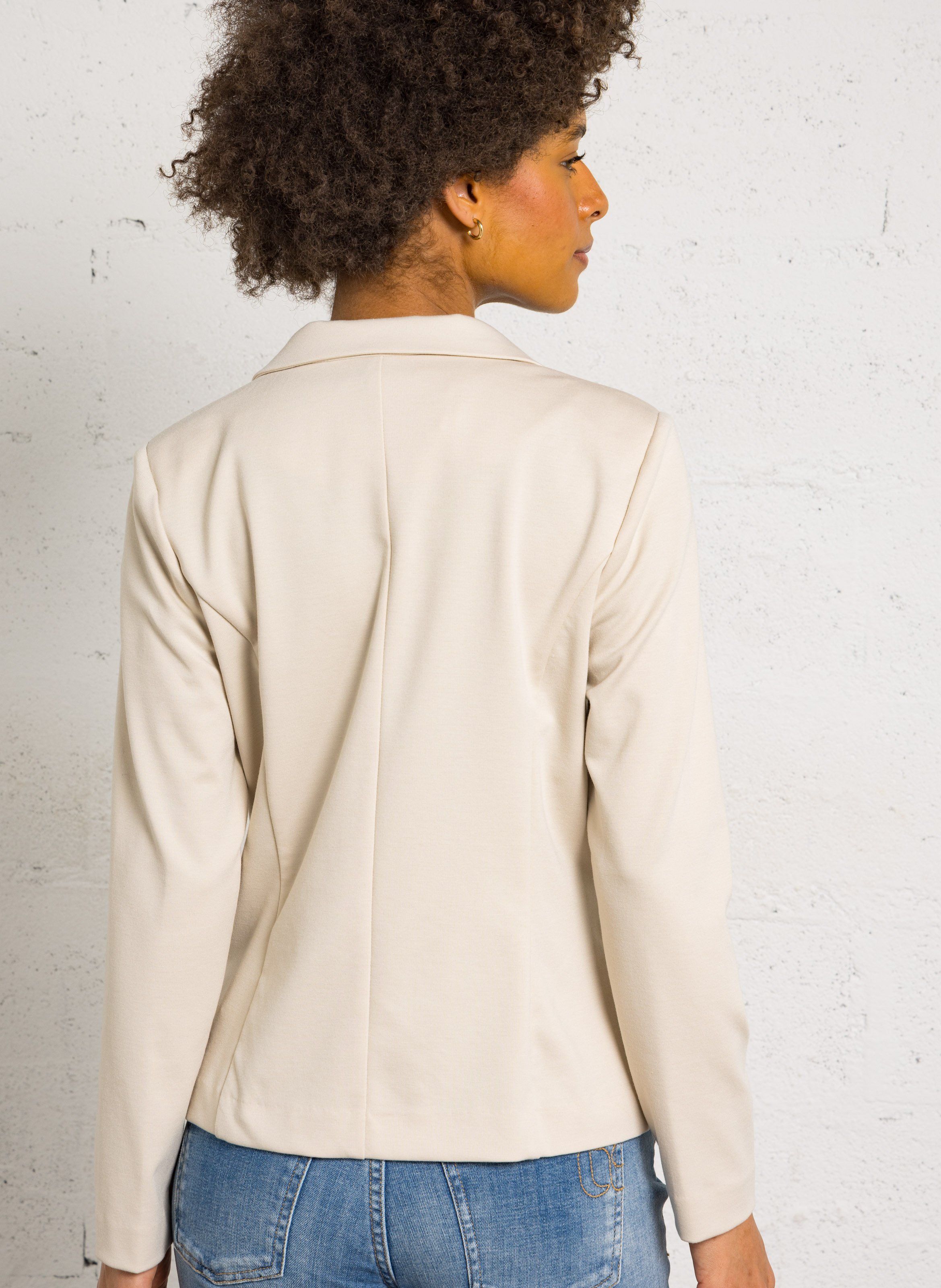 Straight suit jacket LE TEMPS DES CERISES Beige