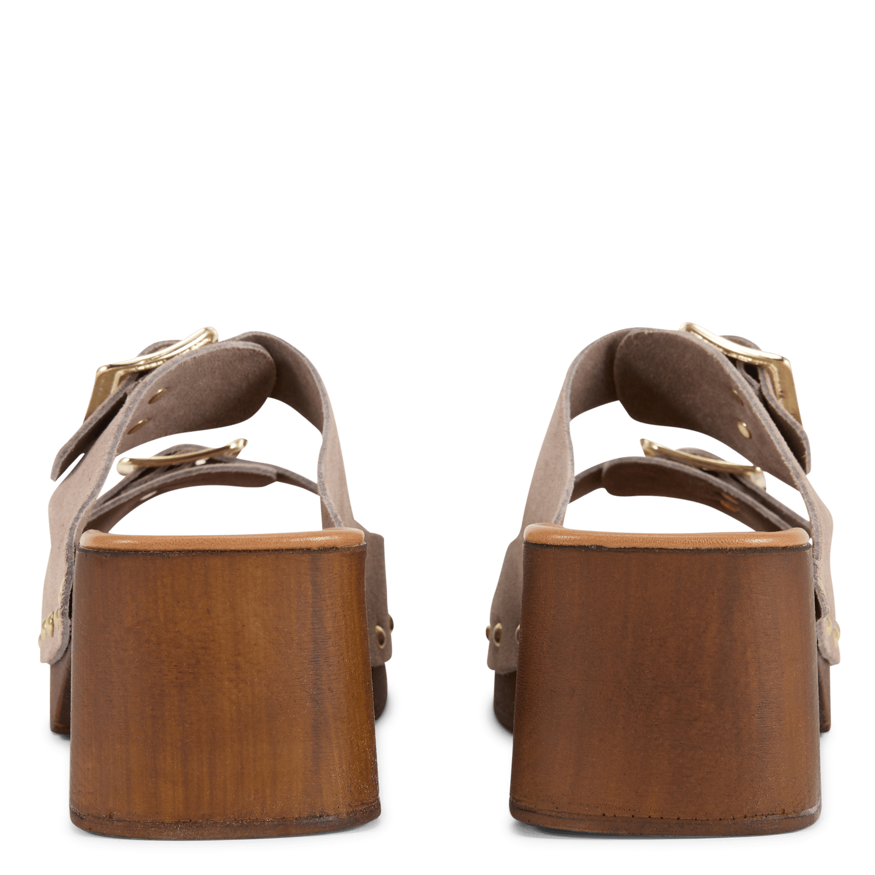 Heeled suede mules JB MARTIN Grey