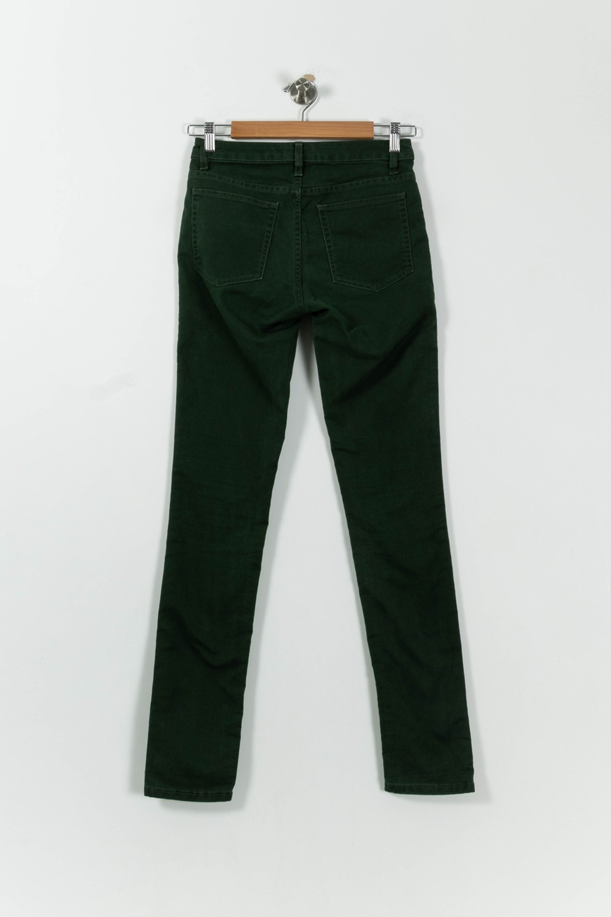 Cropped slim jeans with studs ACNE STUDIOS - Seconde Main Green