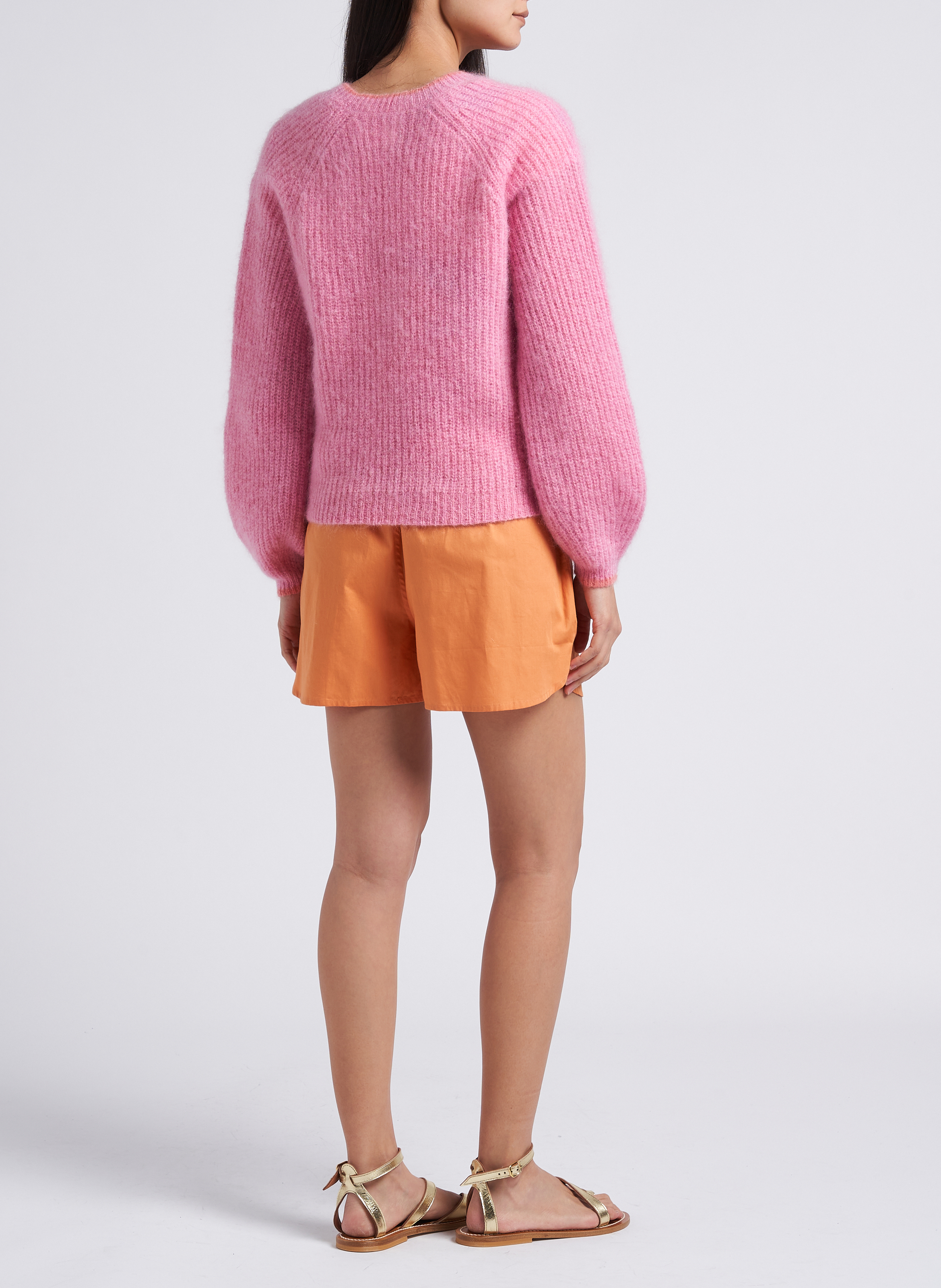 Sandales plates ouvertes à bride en cuir K JACQUES Doré