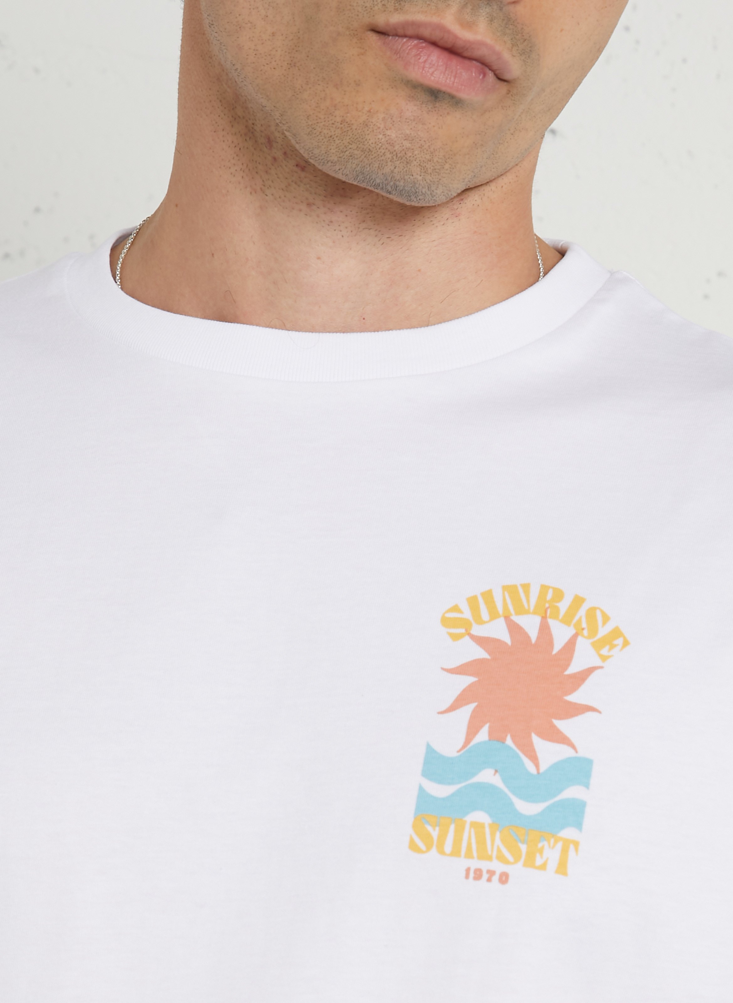 Tee-shirt col rond en coton LE TEMPS DES CERISES Blanc