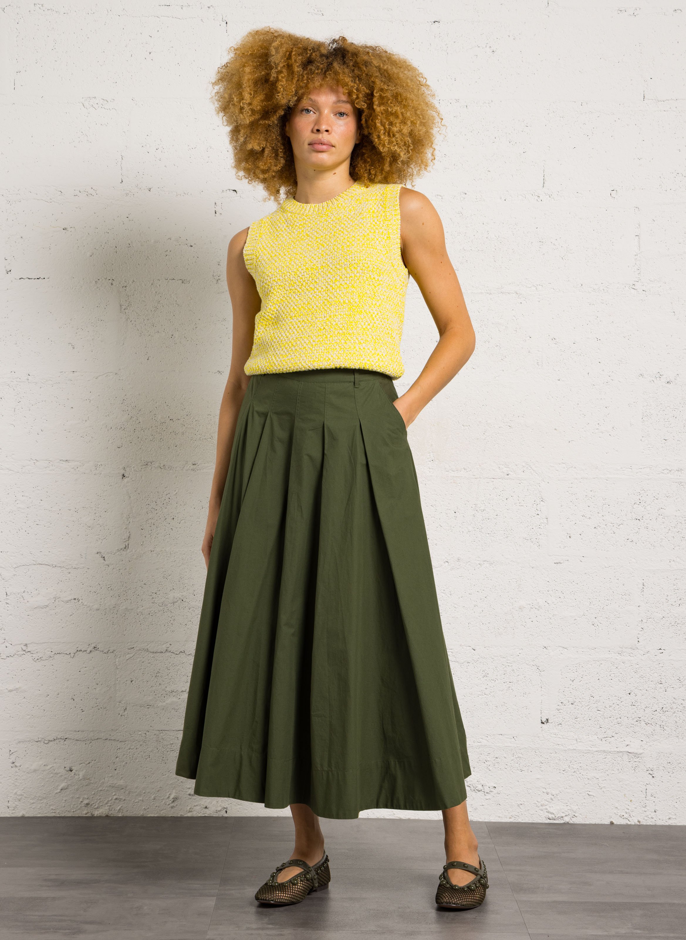 Pull sans manche droit MAISON 123 Beige