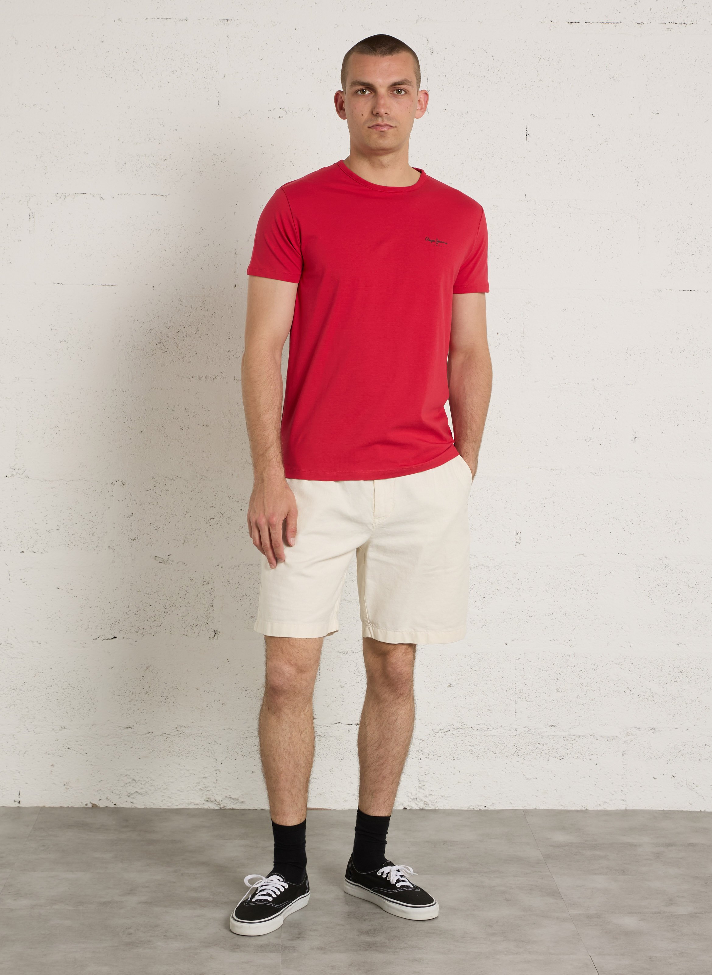 Cotton T-shirt PEPE JEANS Red