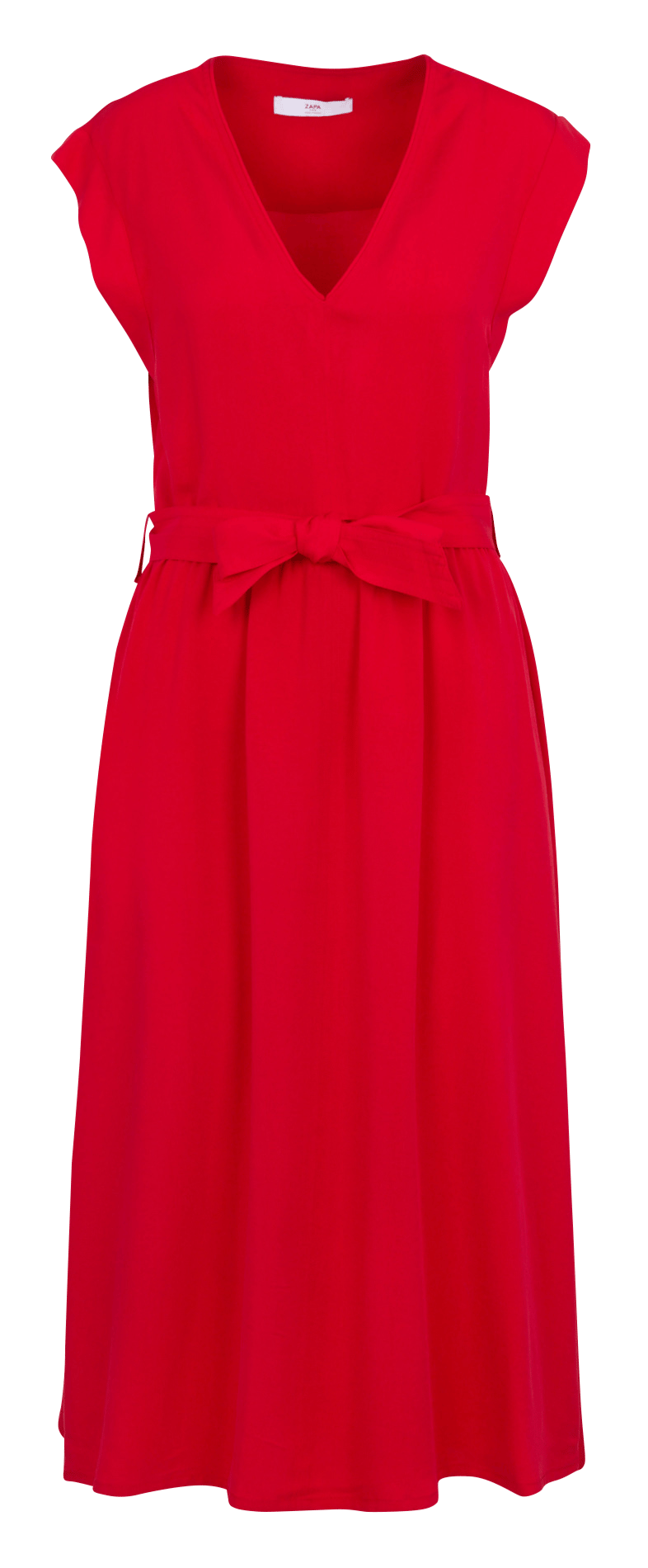 Weites Maxikleid mit V-Ausschnitt ZAPA Rot