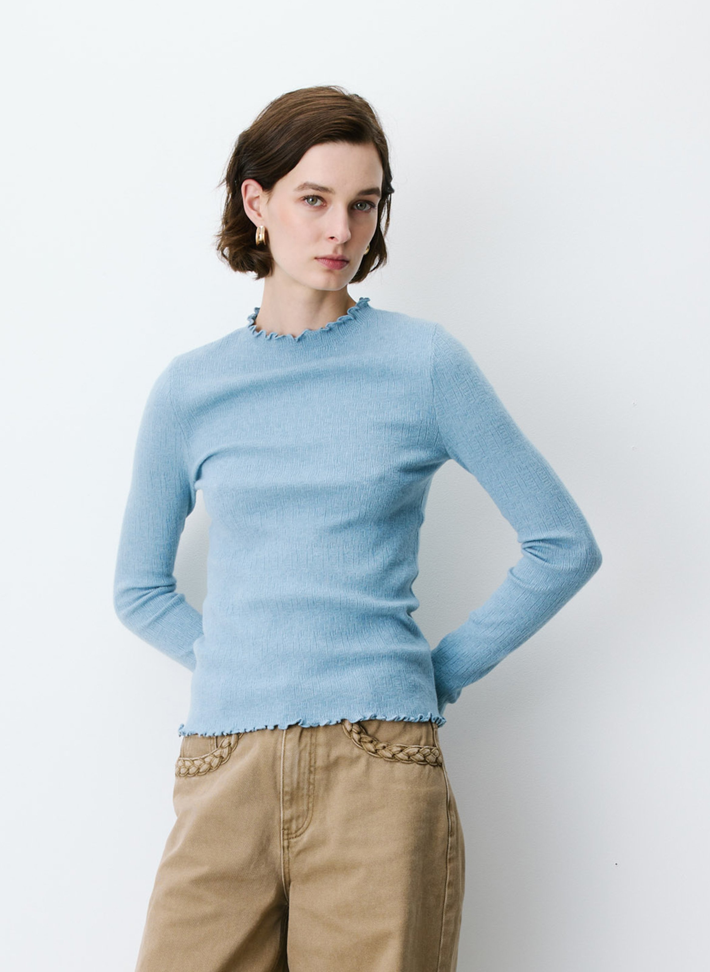 Pull col rond  GRACE ET MILA Bleu