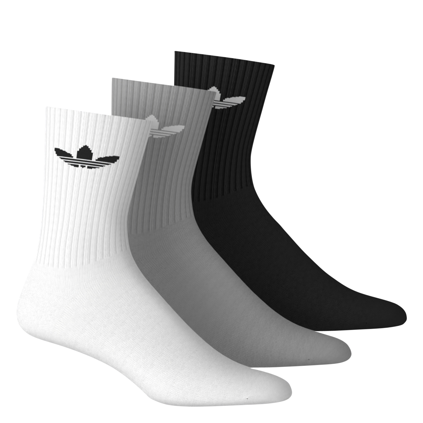 Lot de 3 paires de chaussettes unies ADIDAS Blanc