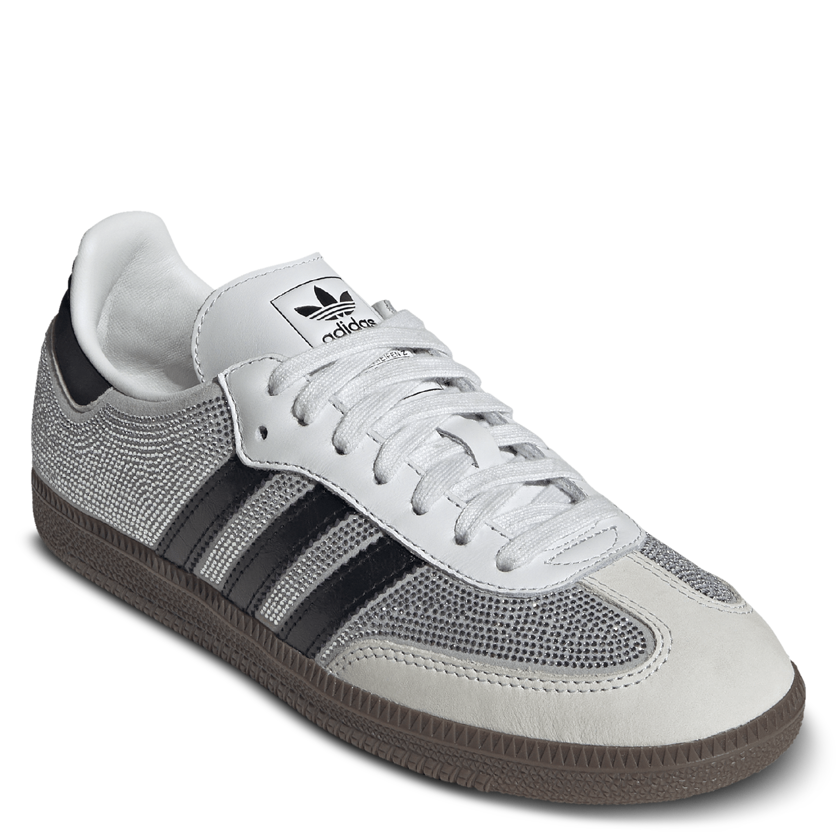 Low-top rhinestone lace-up trainers ADIDAS White
