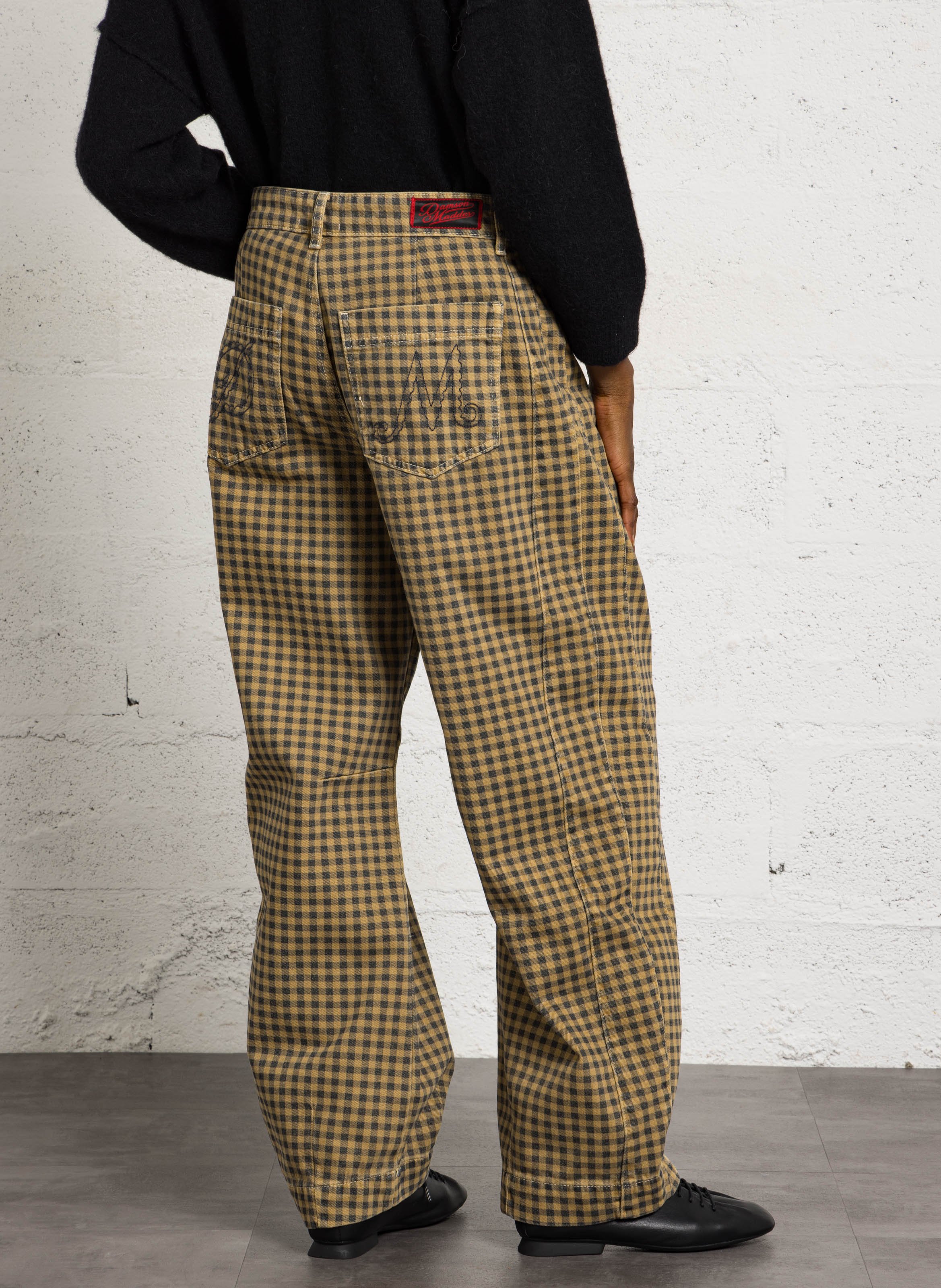 Wijde, geruite broek DAMSON MADDER Blauw