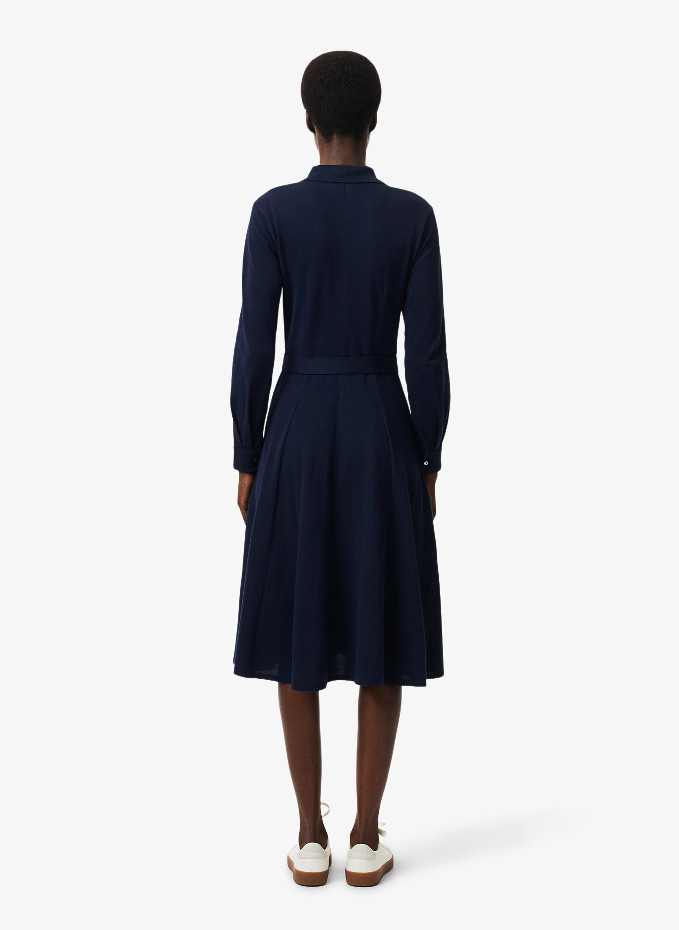 Eng anliegendes Polokleid aus Baumwolle LACOSTE Blau
