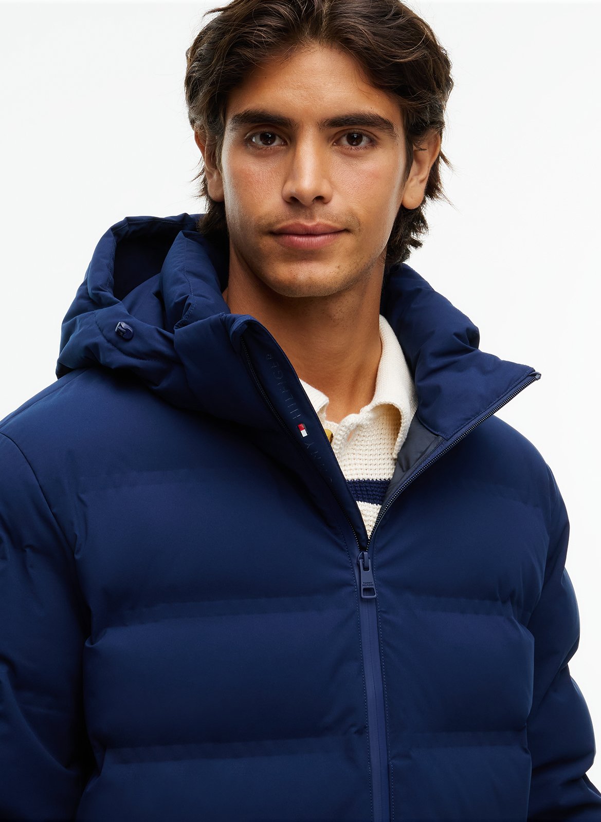 Doudoune col montant TOMMY HILFIGER Bleu