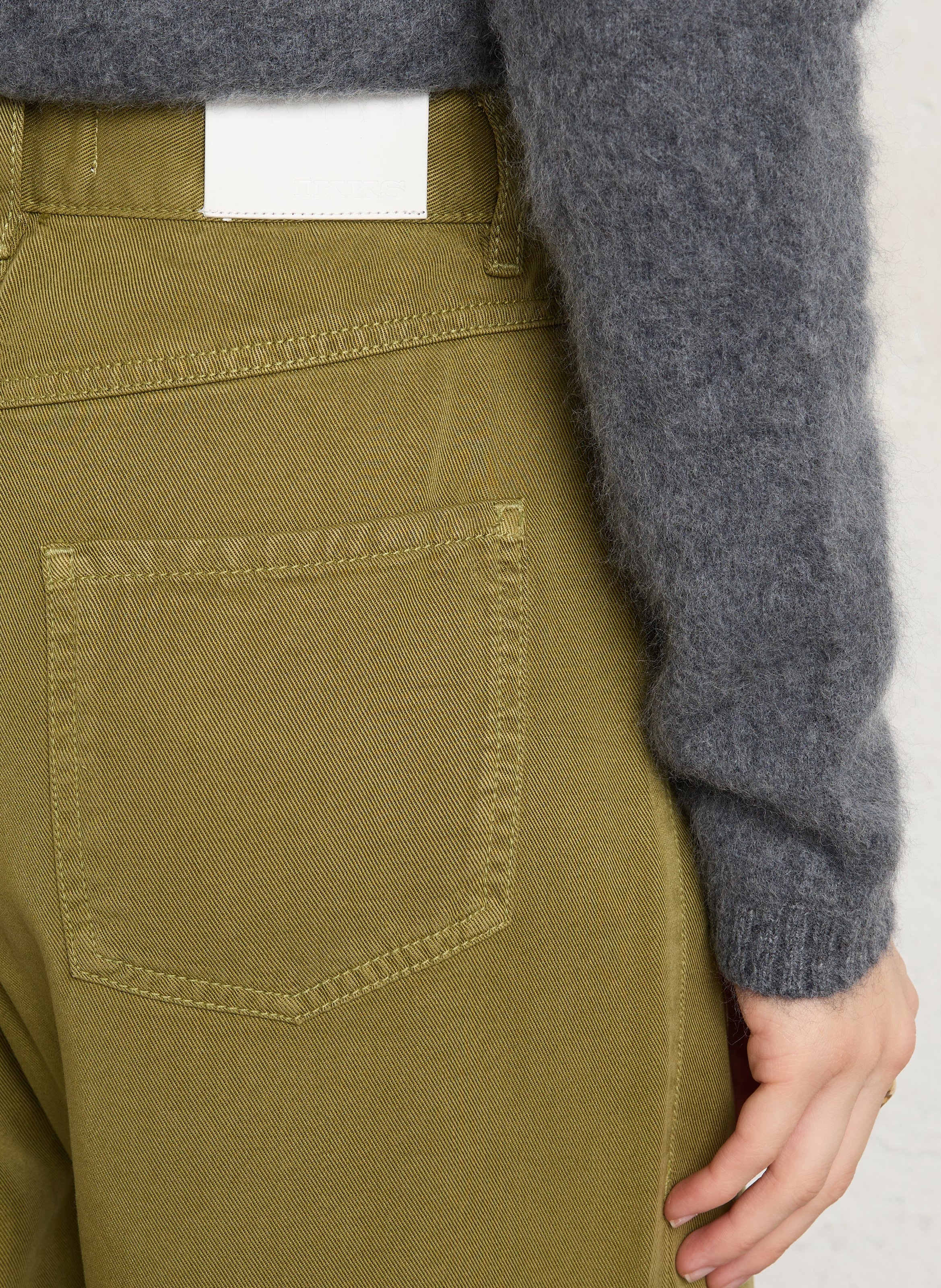 Pantalon large en toile IKKS Vert