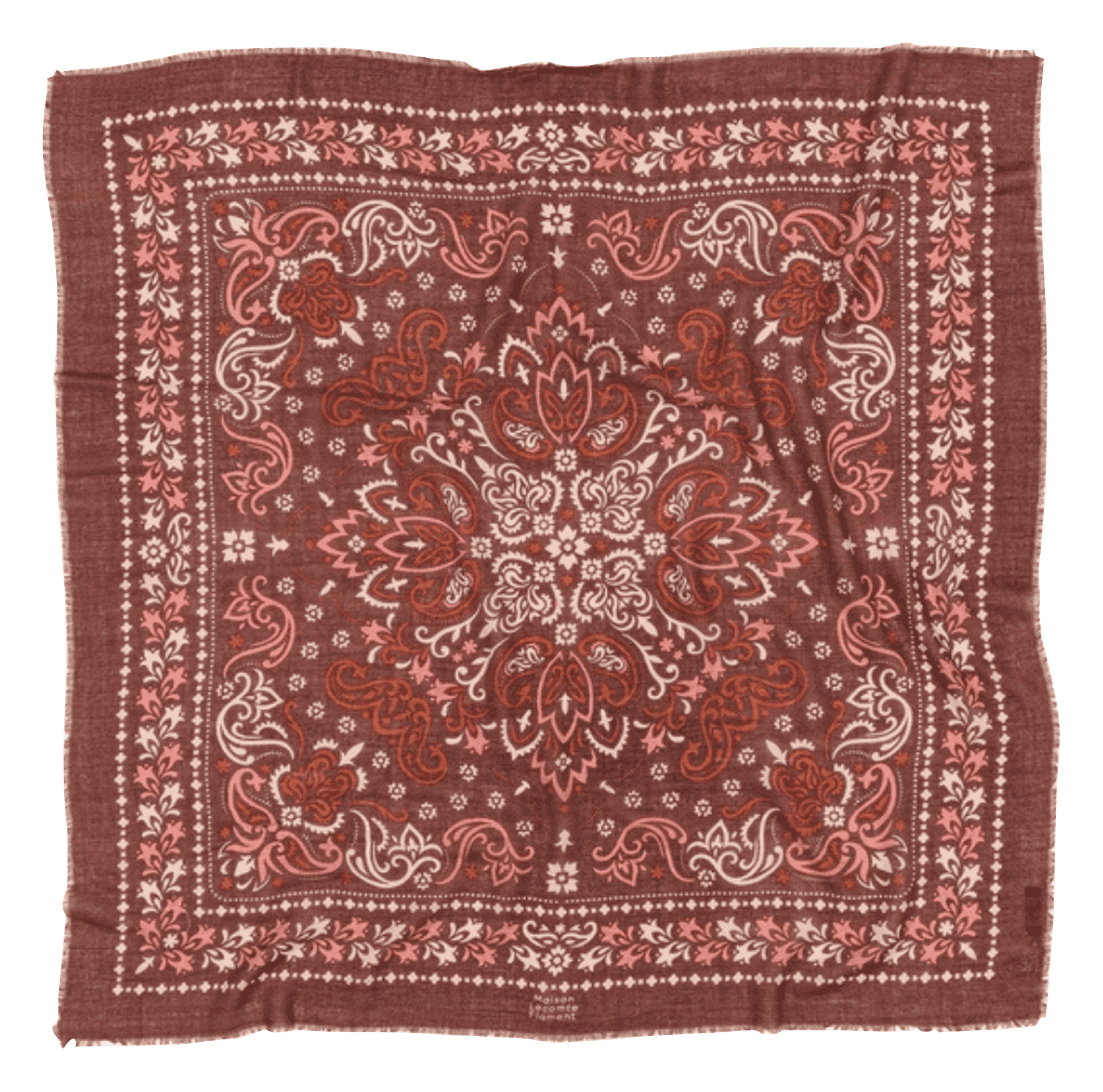 Wool and cashmere scarf MAISON LECOMTE FLAMENT Red
