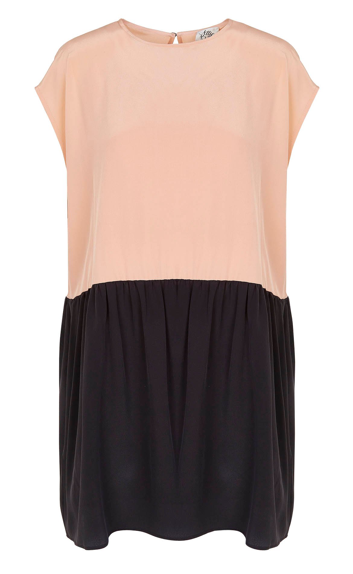 Oversized silk dress ATTIC AND BARN Beige