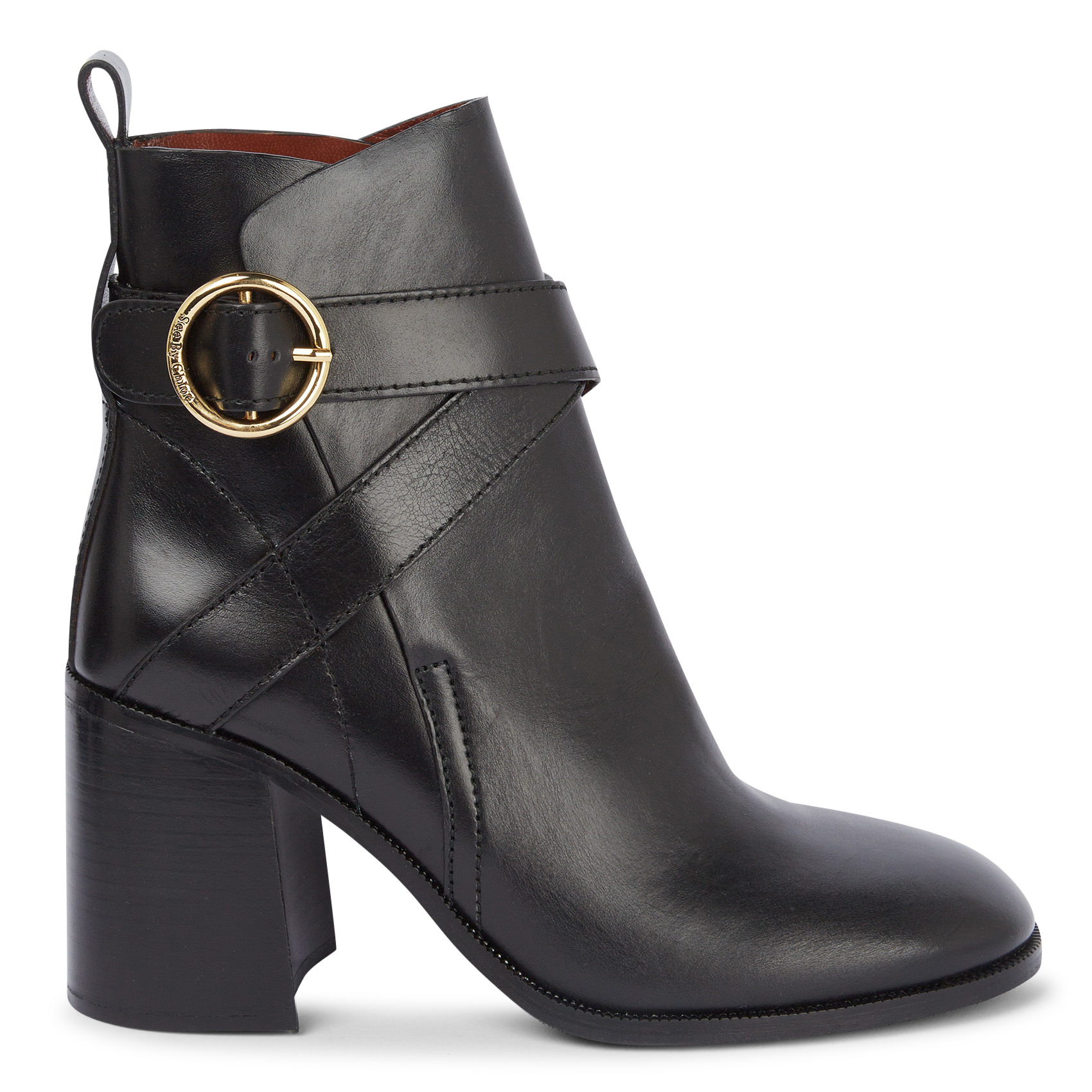 Heeled leather boots SEE BY CHLOE Black