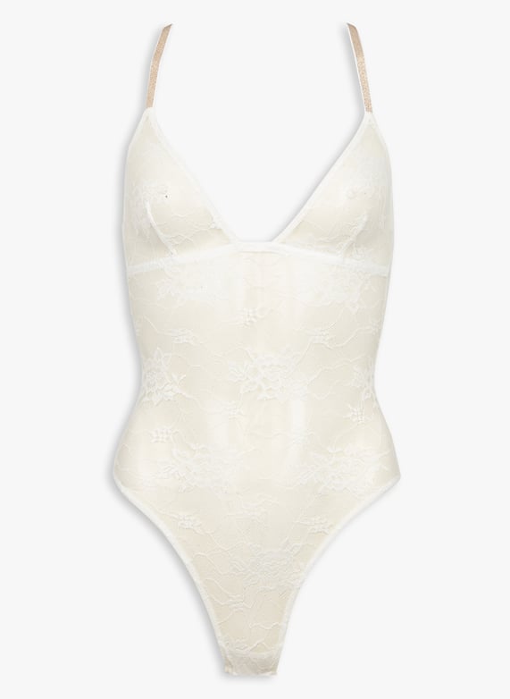 Lace bodysuit White Beliza Women Place des Tendances