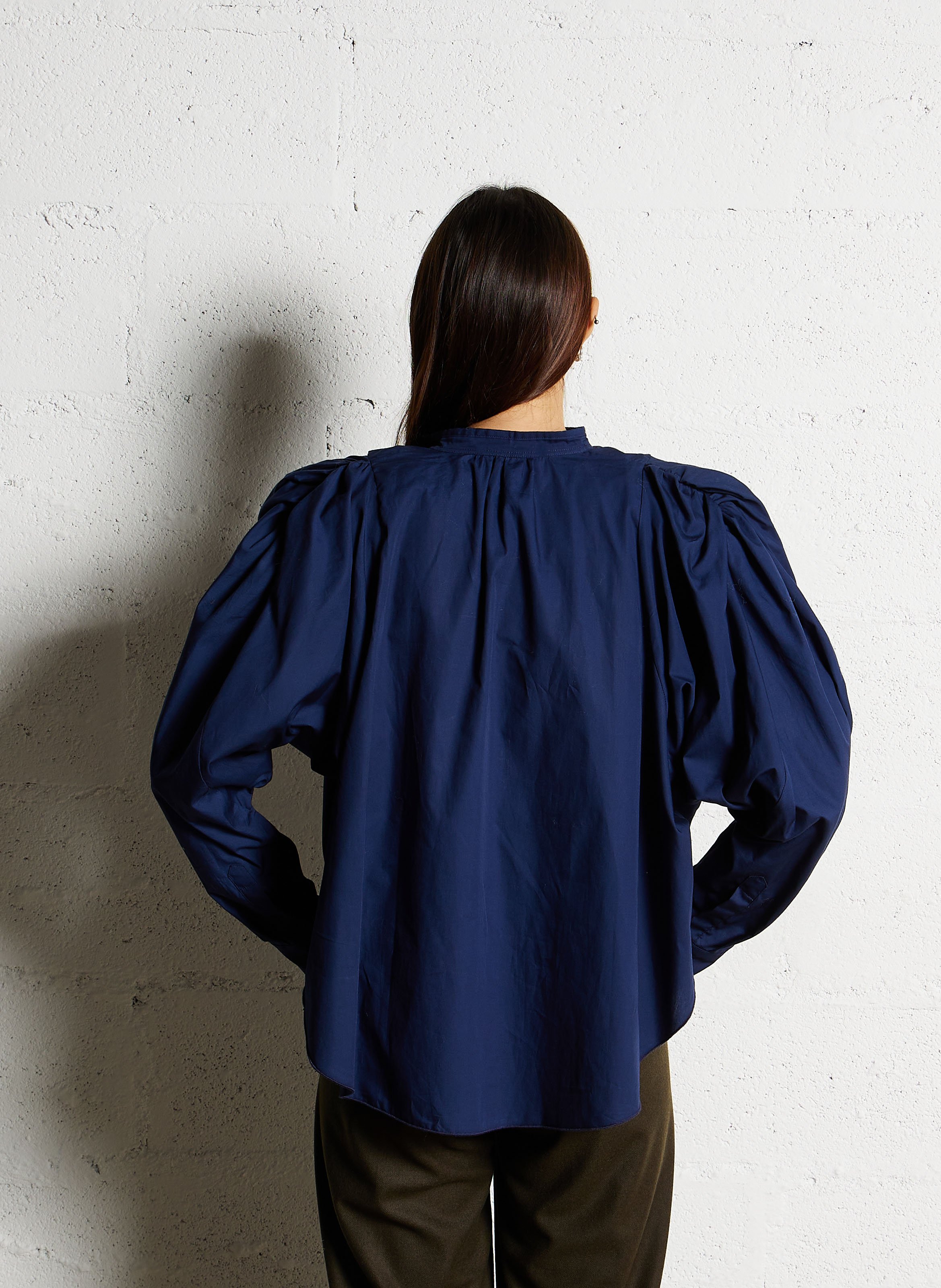 Blouse met klassieke kraag COLLECTORS CLUB Blauw