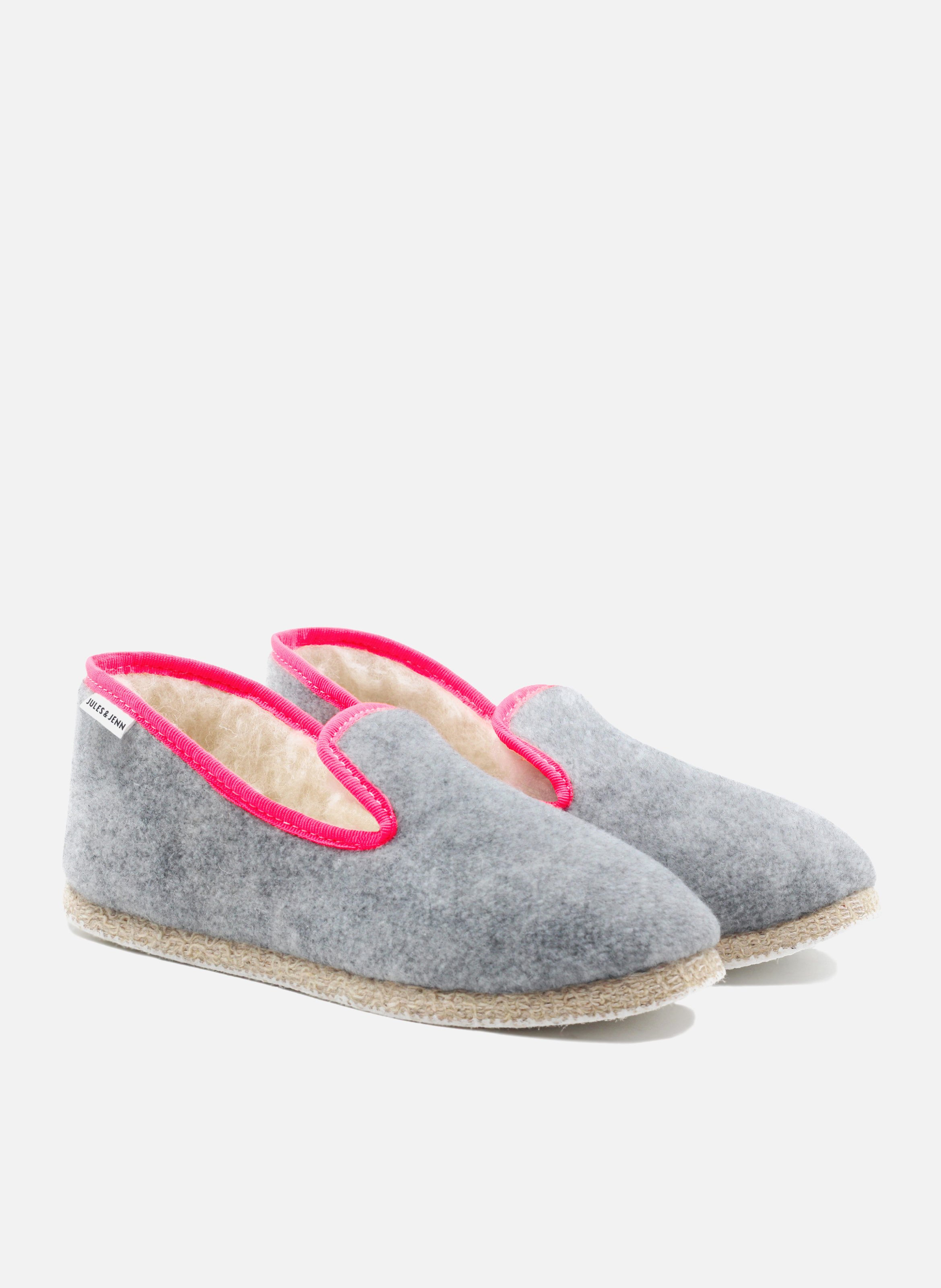 Fabric Charentaise slippers JULES & JENN Grey