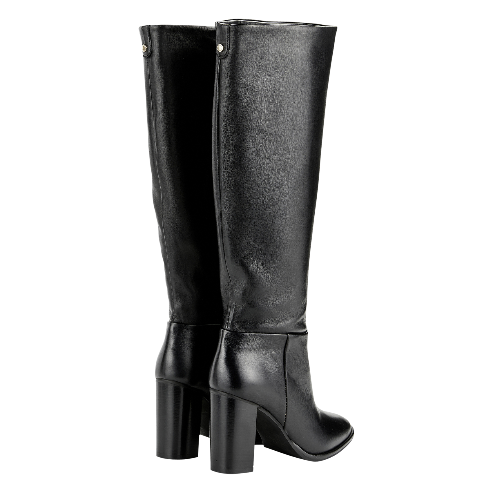 Heeled leather ankle boots COSMOPARIS Black