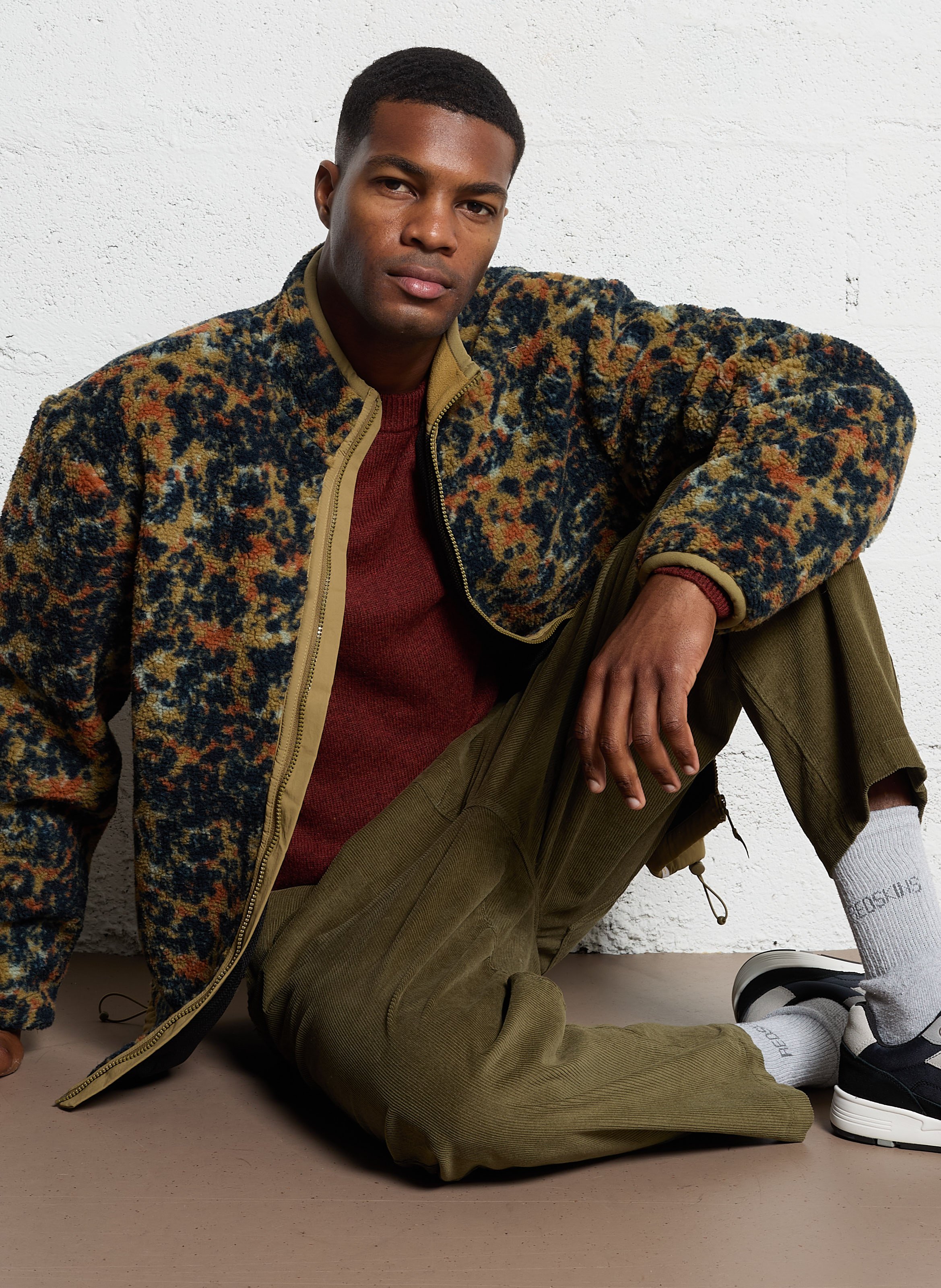 Polaire ample imprimée  FARAH Vert