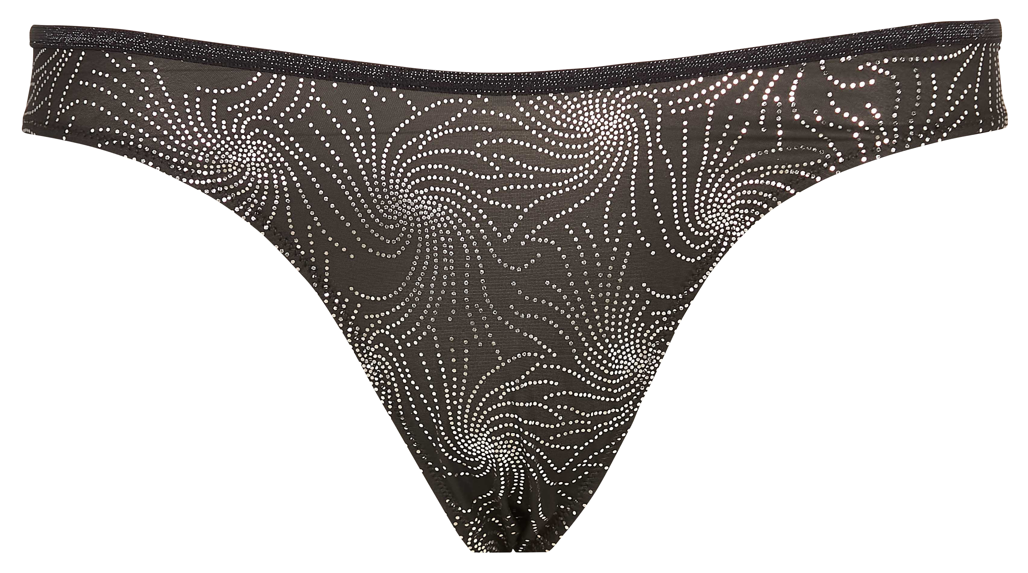 Bedruckter Tanga LA NOUVELLE Schwarz