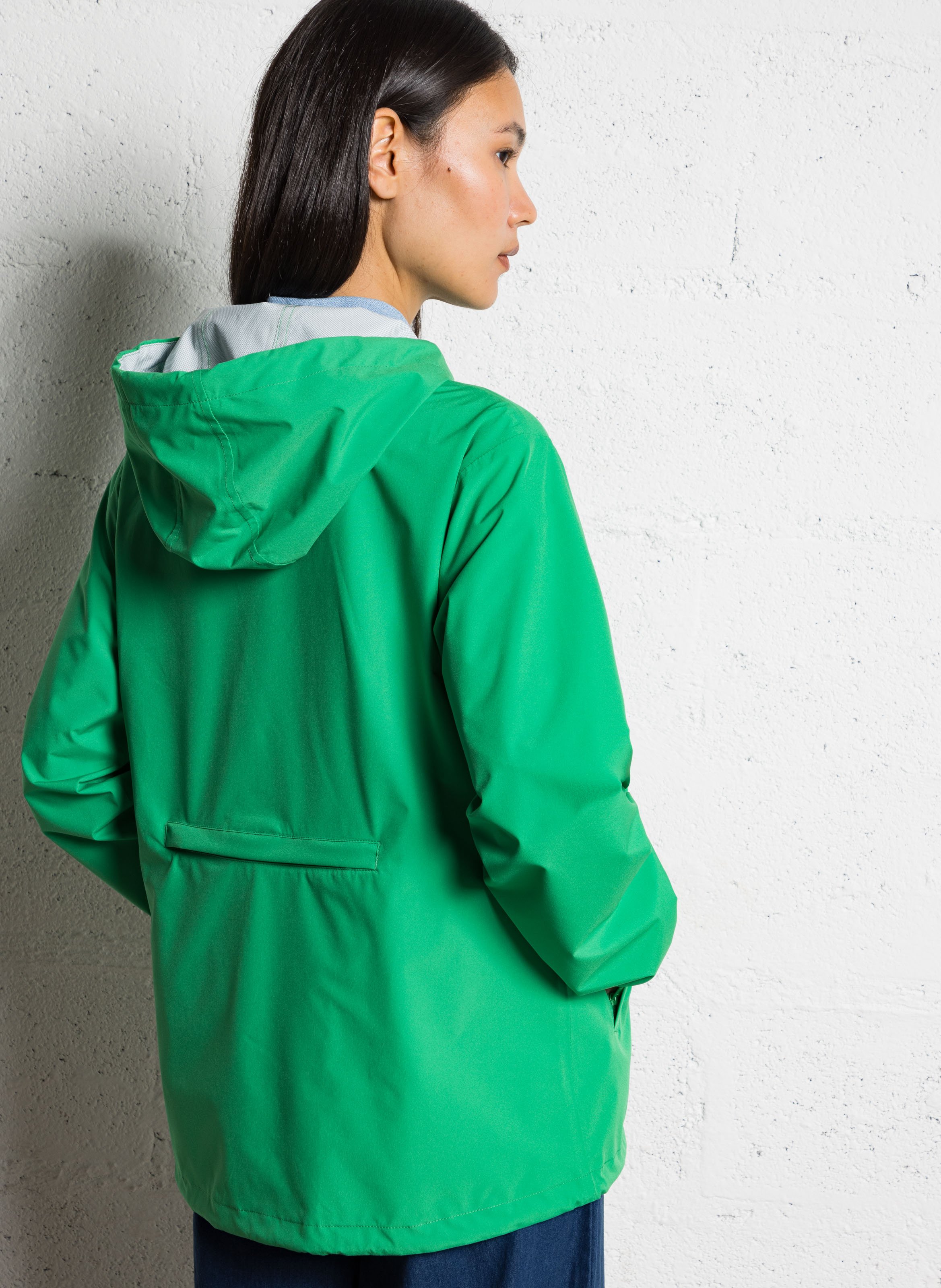 Imperméable court à capuche FLOTTE Vert