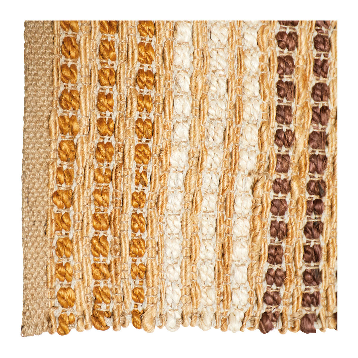 Jute and cotton rug BLANC D'IVOIRE Multicolored