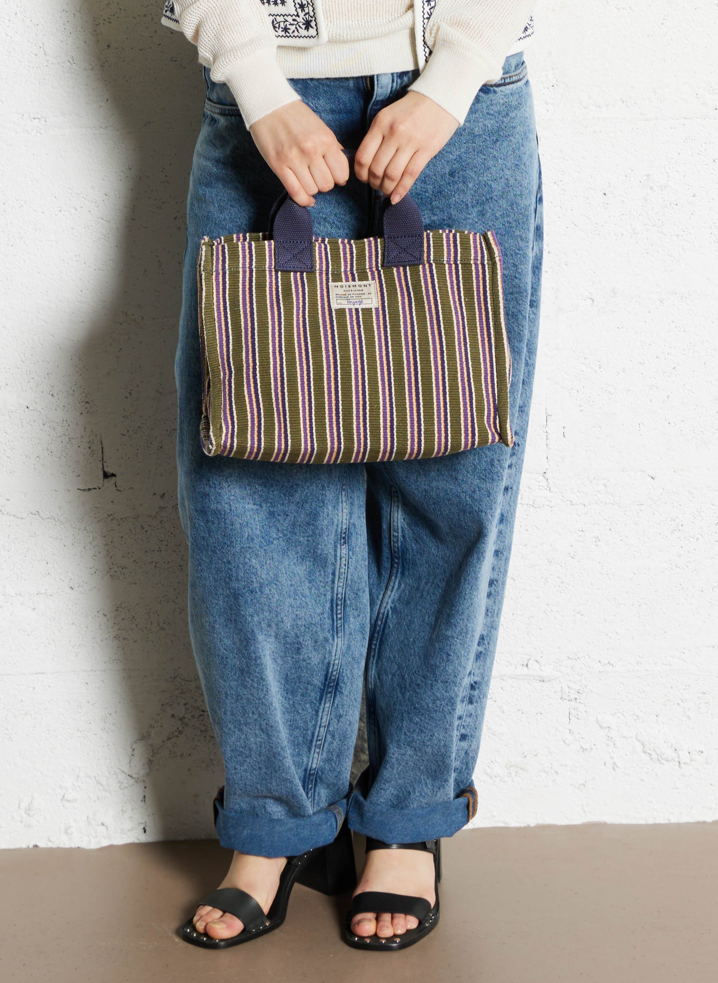 Mini cabas en coton MOISMONT Kaki